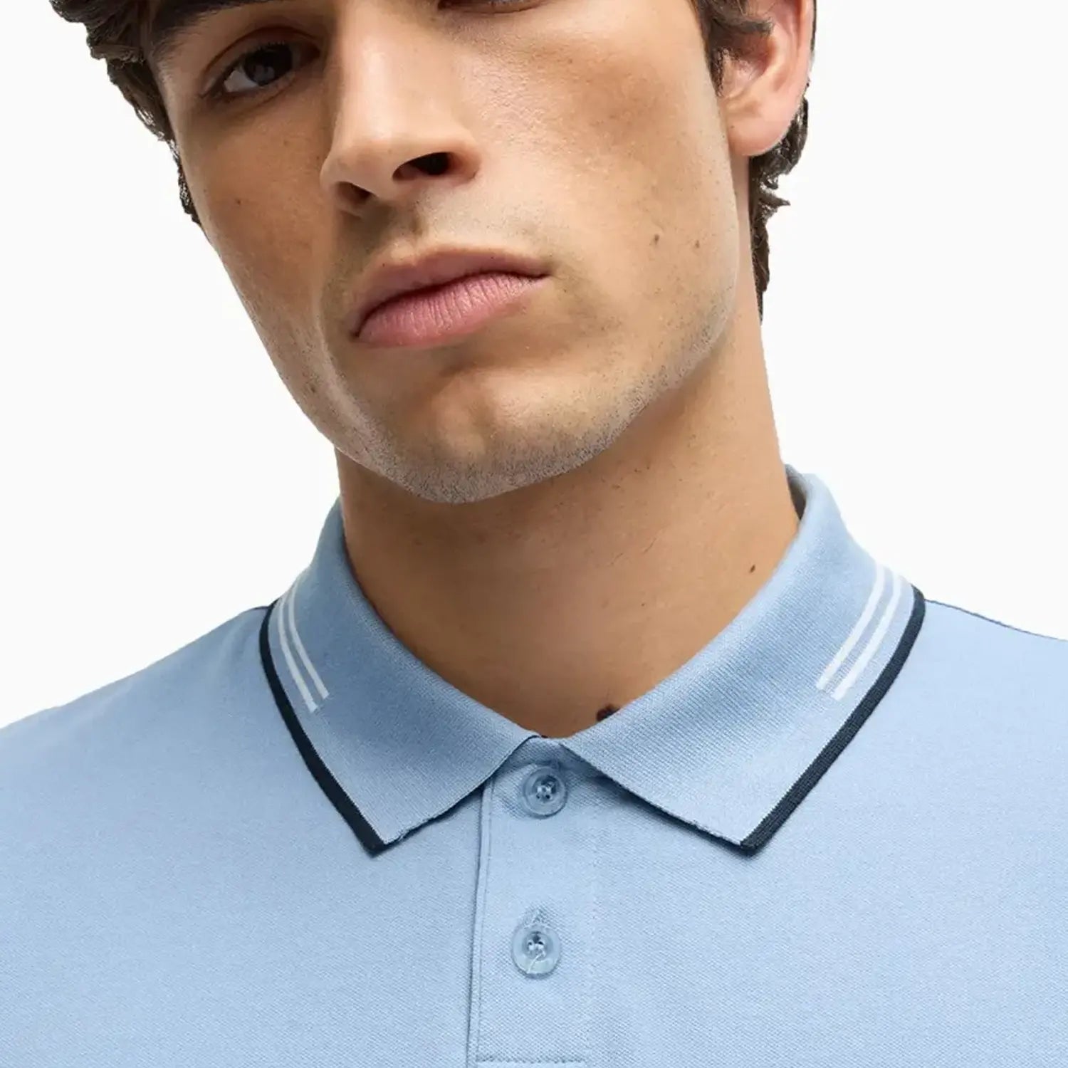 Men's Stretch Cotton Slim Fit Polo Shirt with Branding Hugo Boss - Tops and Bottoms USA