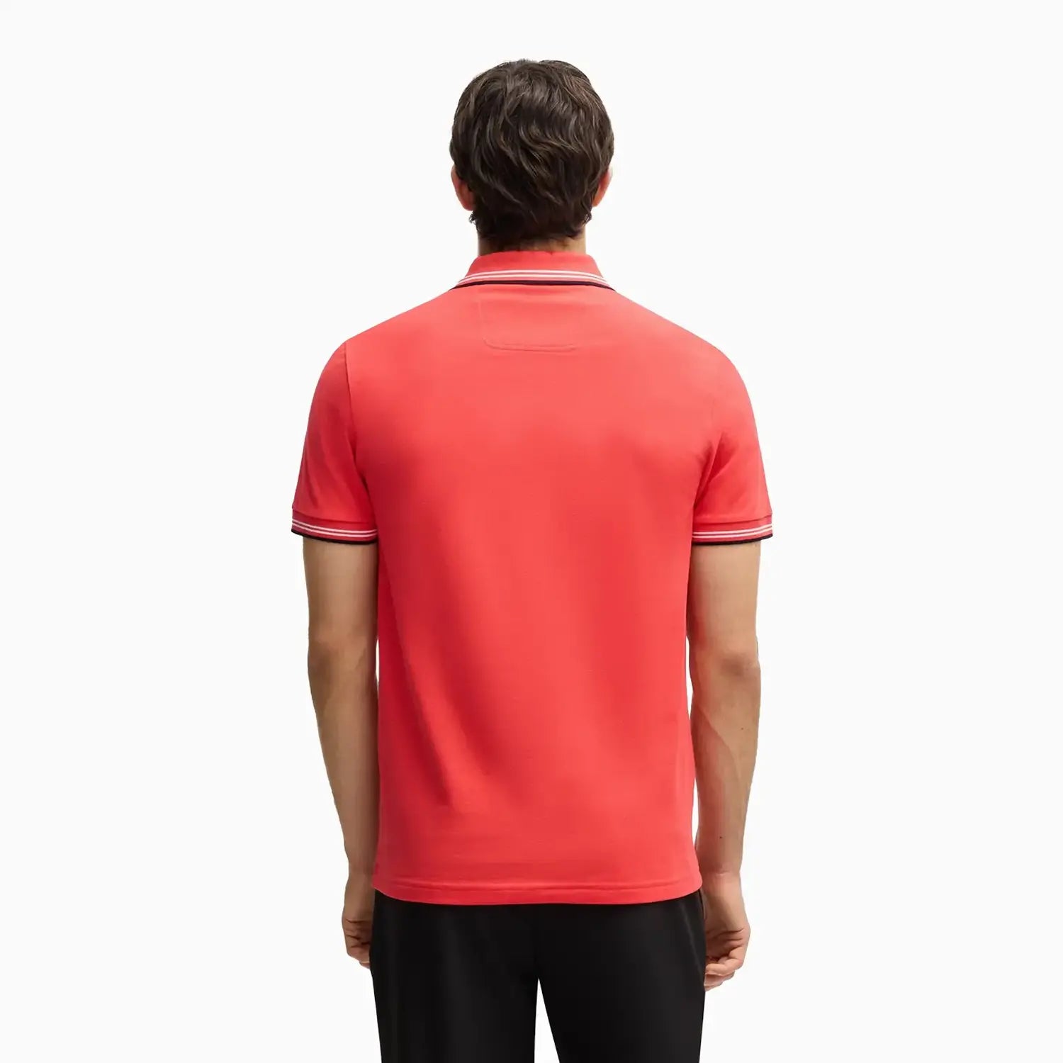Men's Stretch Cotton Slim Fit Polo Shirt with Branding Hugo Boss - Tops and Bottoms USA