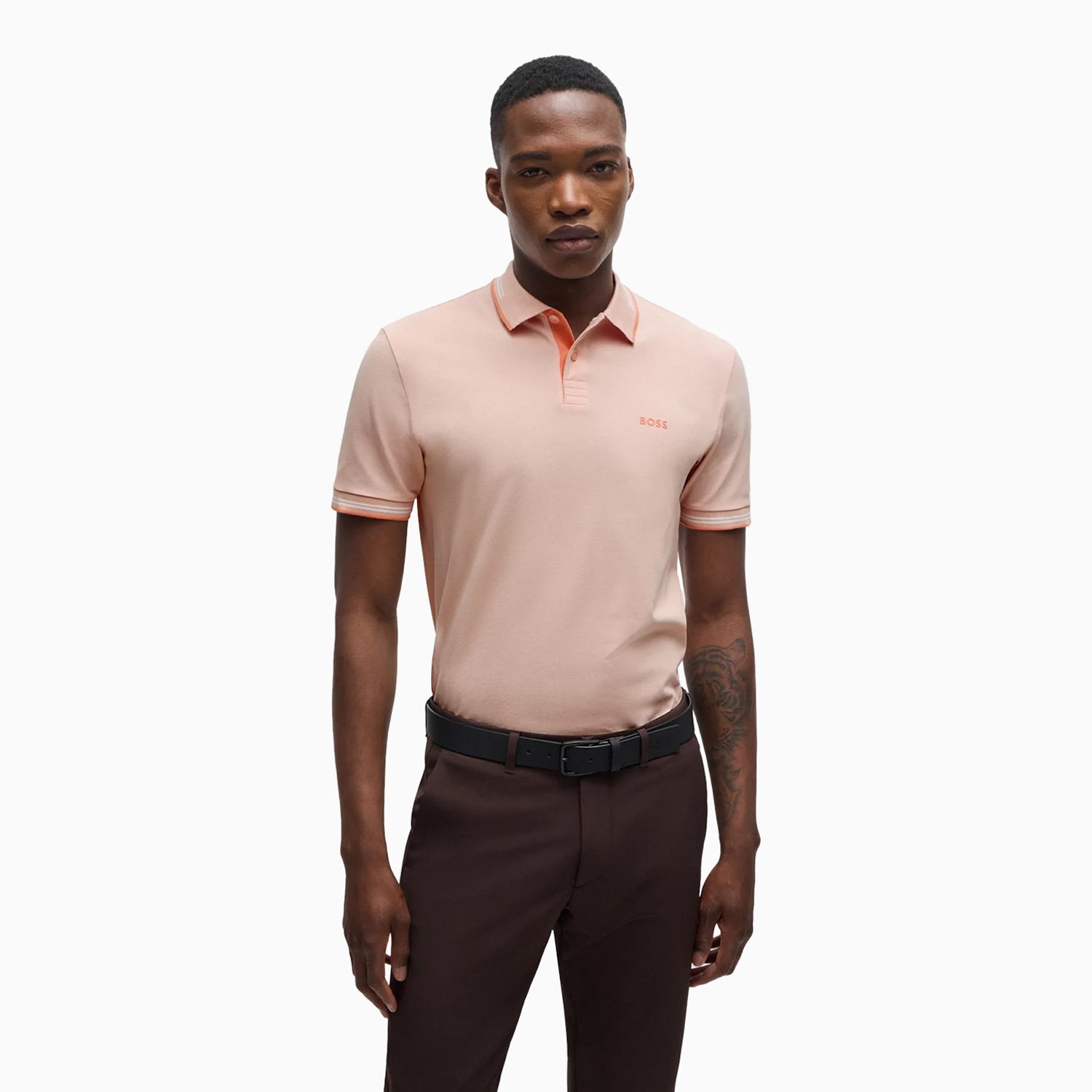 Hugo Boss Stretch Cotton Slim Fit Polo Shirt Light