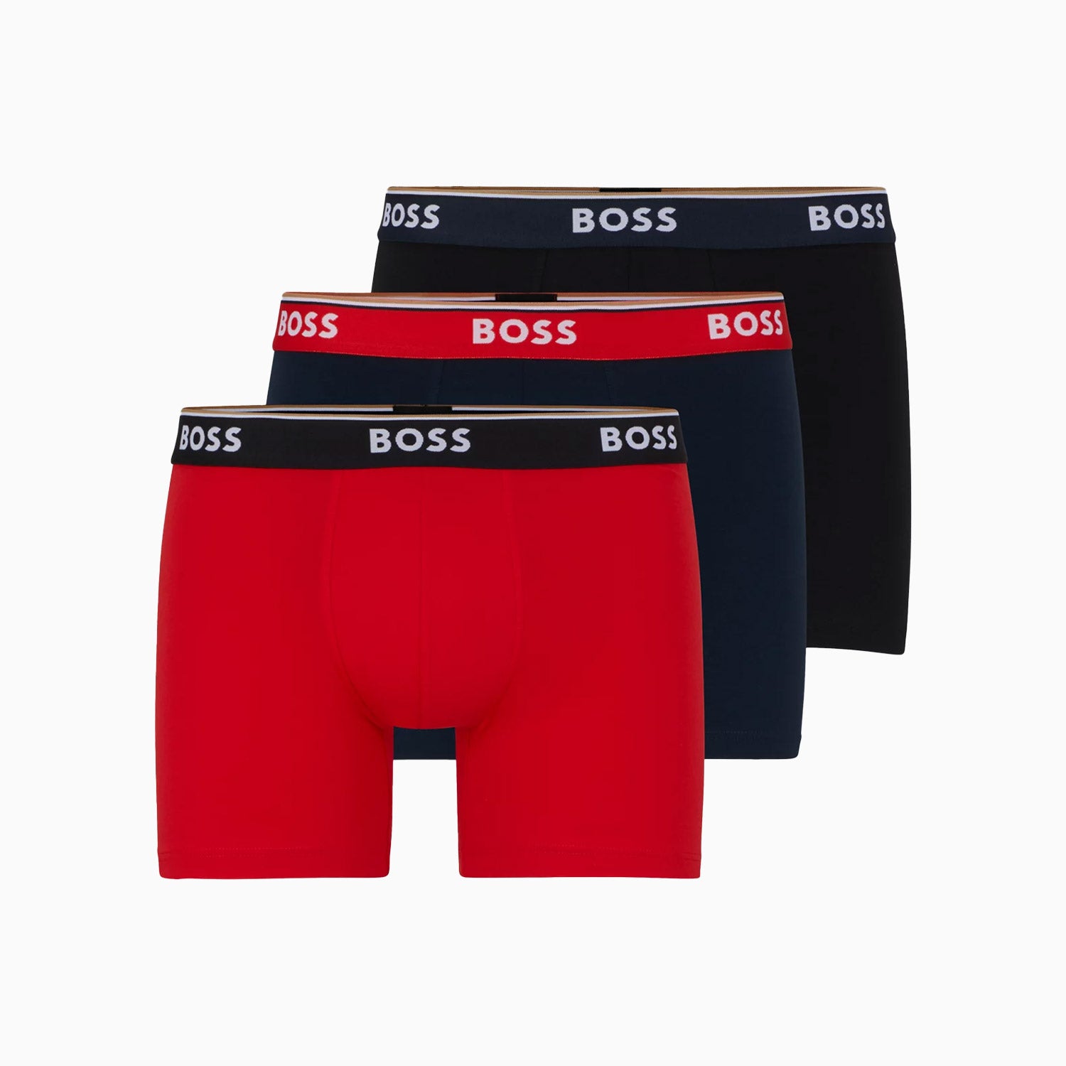 Hugo Boss Logo-band Active Boxer Briefs In Blue Hugo Boss Logo-band Active Boxer Briefs In Blue