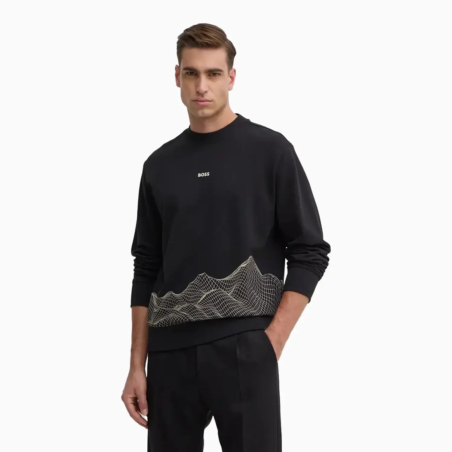 Hugo Boss Men's We Surface Crew Neck Sweatshirt