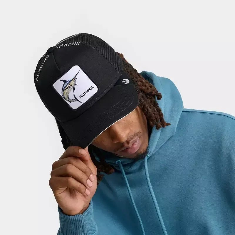 The Faithful Fish Trucker Hat Goorin Bros - Tops and Bottoms USA