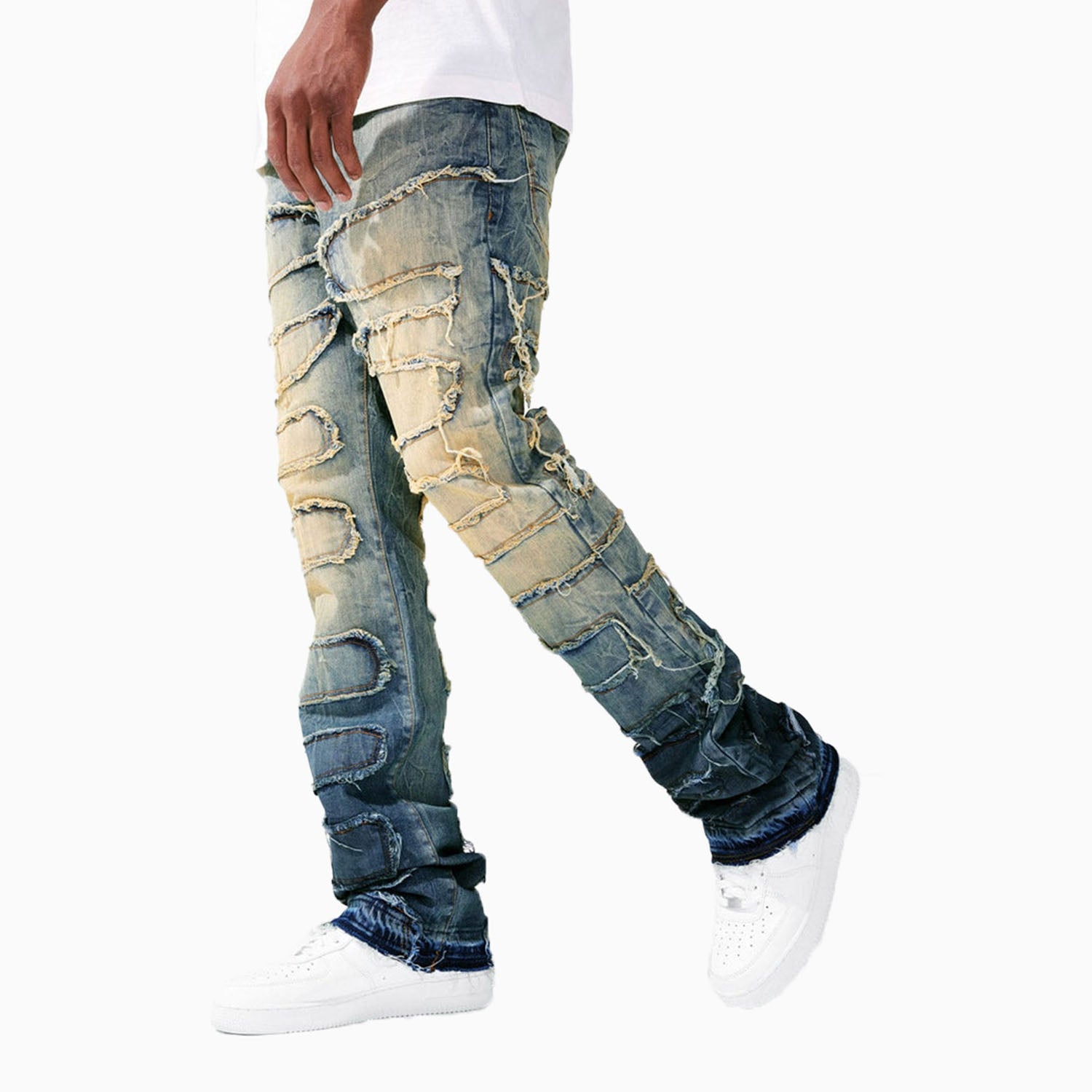 Jordan Craig Men's Martin Stacked Python Skinny Denim Pant