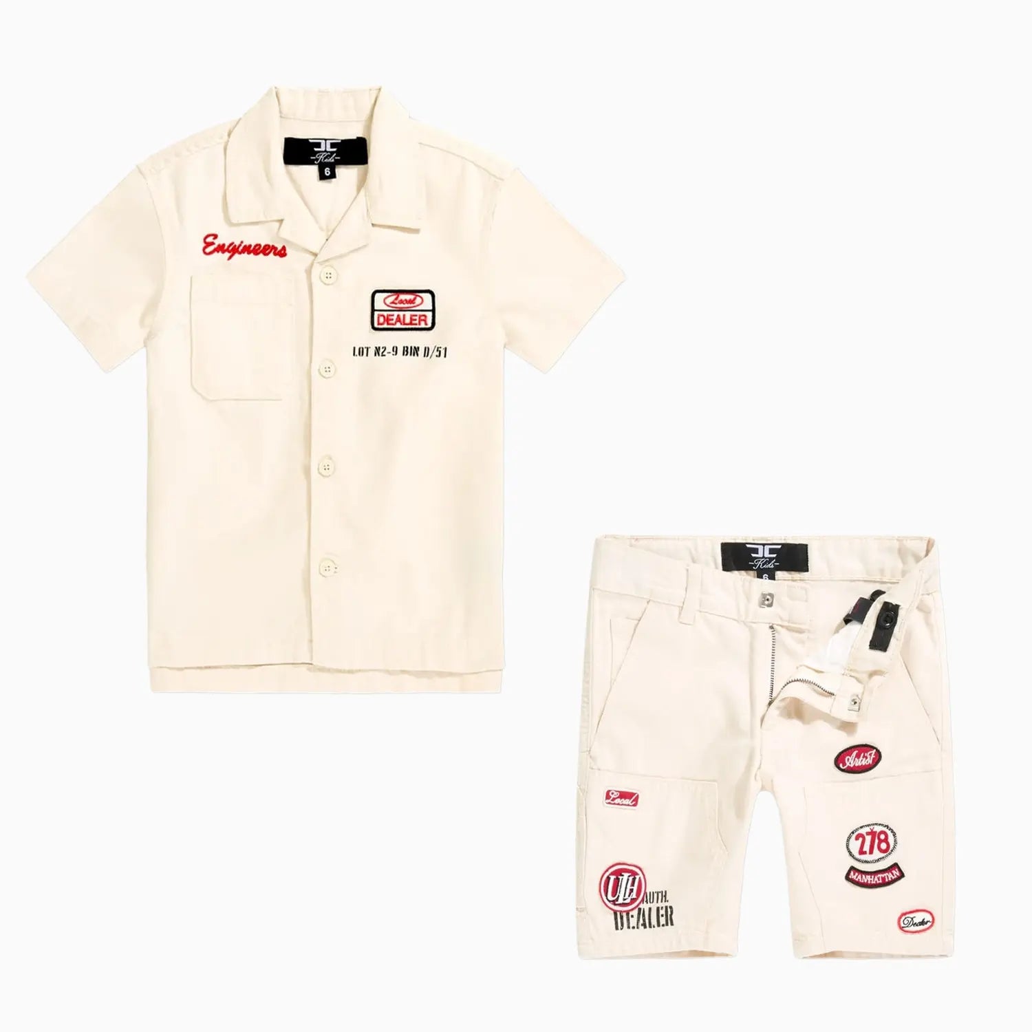 Kid's The Re-Up Mechanic Shirt and Shorts Outfit Jordan Craig - Tops and Bottoms USA