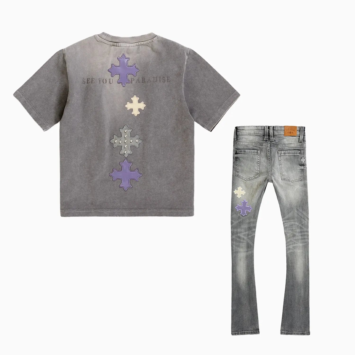 Kid's Utopia T-Shirt and Reckoning Stacked Denim Pant Outfit Jordan Craig - Tops and Bottoms USA