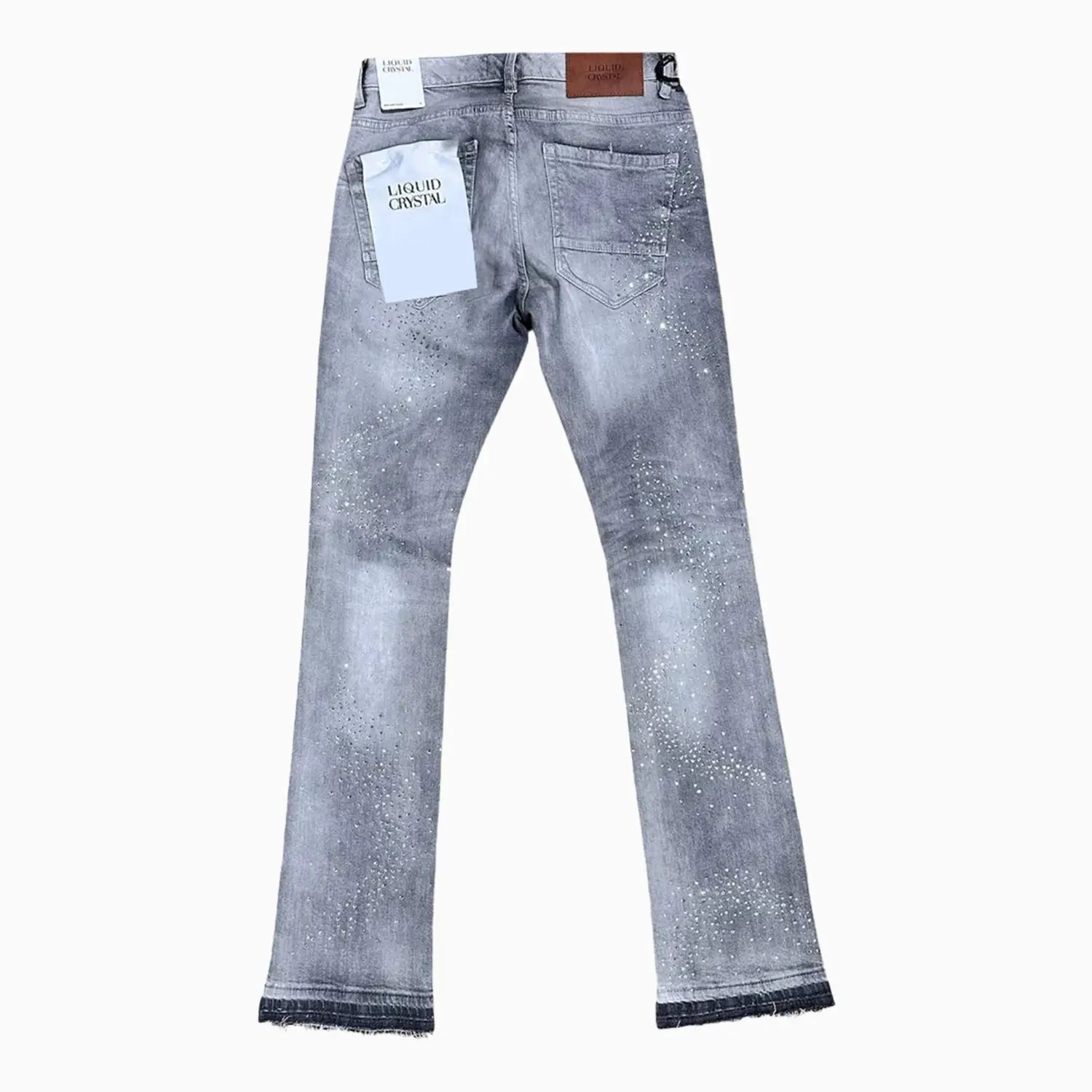 Men's Liquid Crystals Small & Big Crystals Stacked Denim Pant