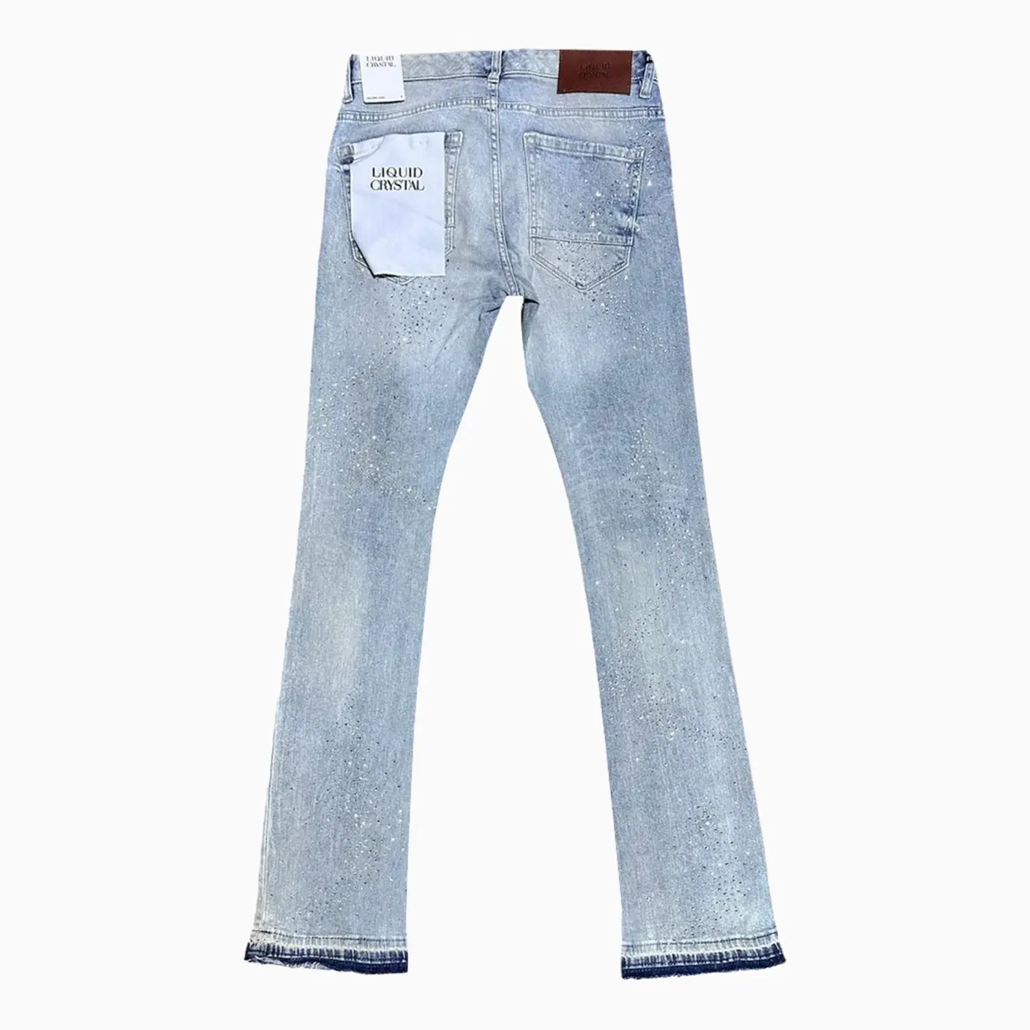 Men's Liquid Crystals Small & Big Crystals Stacked Denim Pant