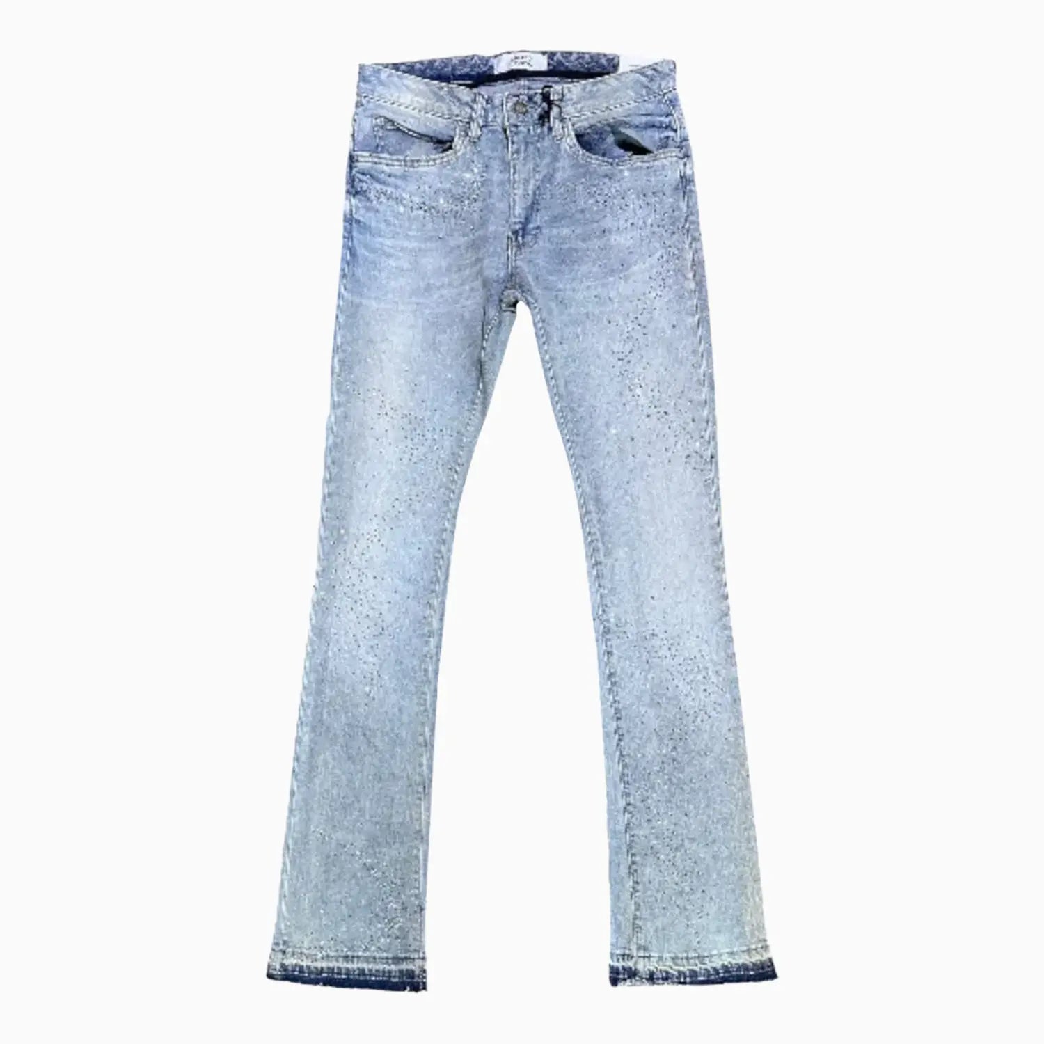 Men's Liquid Crystals Small & Big Crystals Stacked Denim Pant