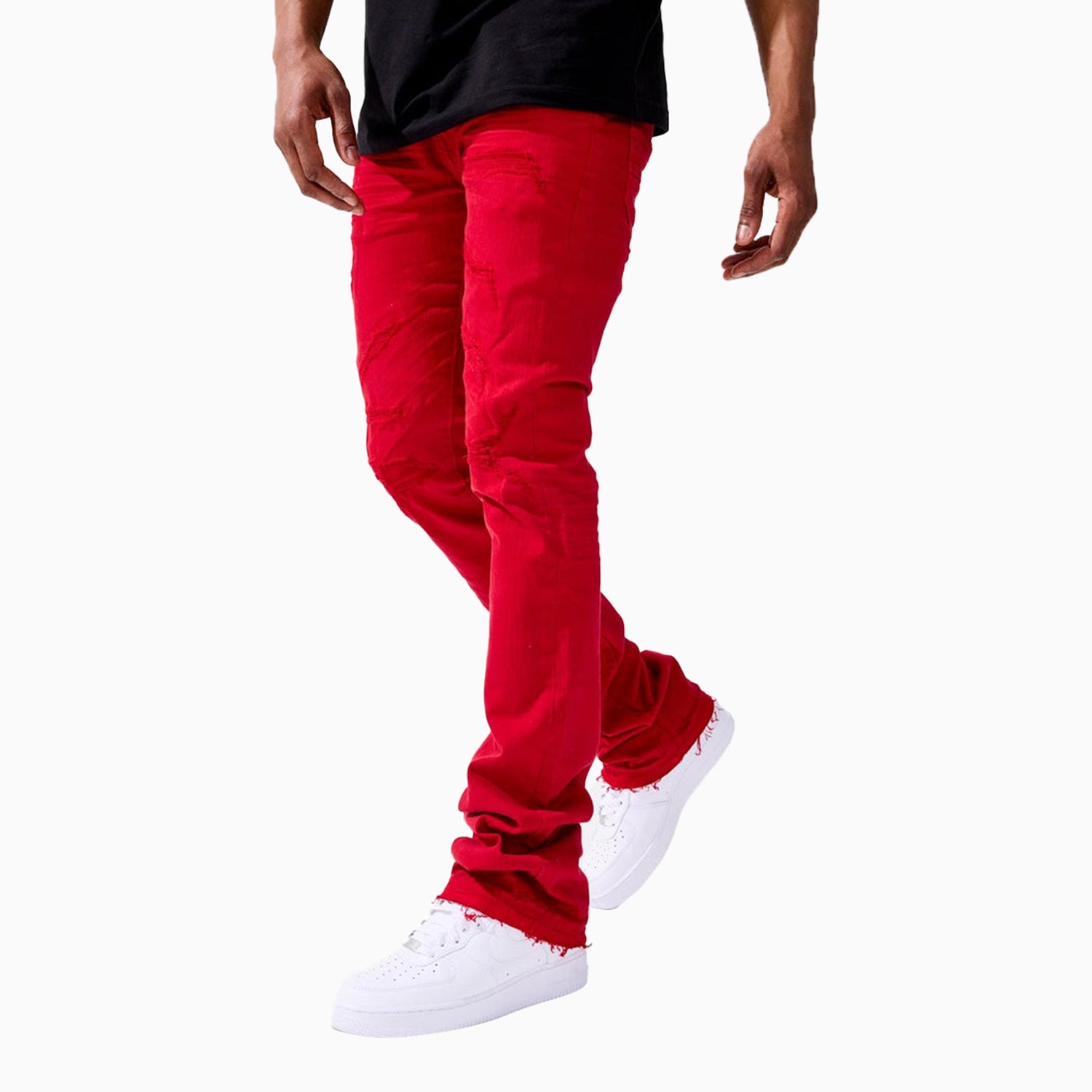 Jordan Craig Men's Martin Stacked Fit Rip Repair Slim Denim Pant