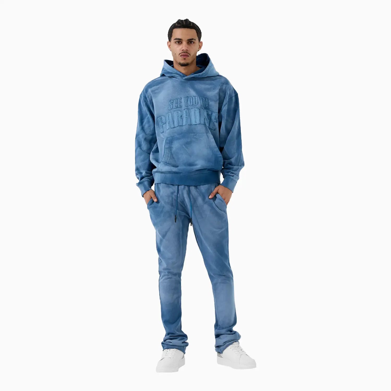Men's Oasis Washed Pull Over Hoodie Jordan Craig - Tops and Bottoms USA
