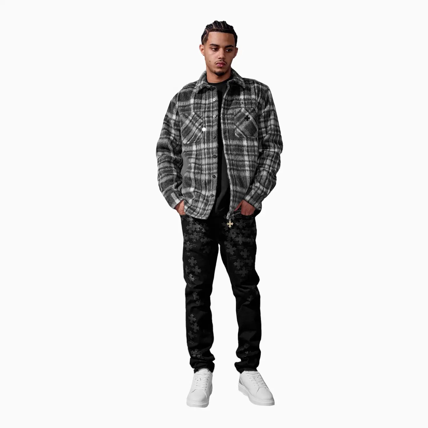 Men's Paradise Flannel Shacket Shirt Jordan Craig - Tops and Bottoms USA
