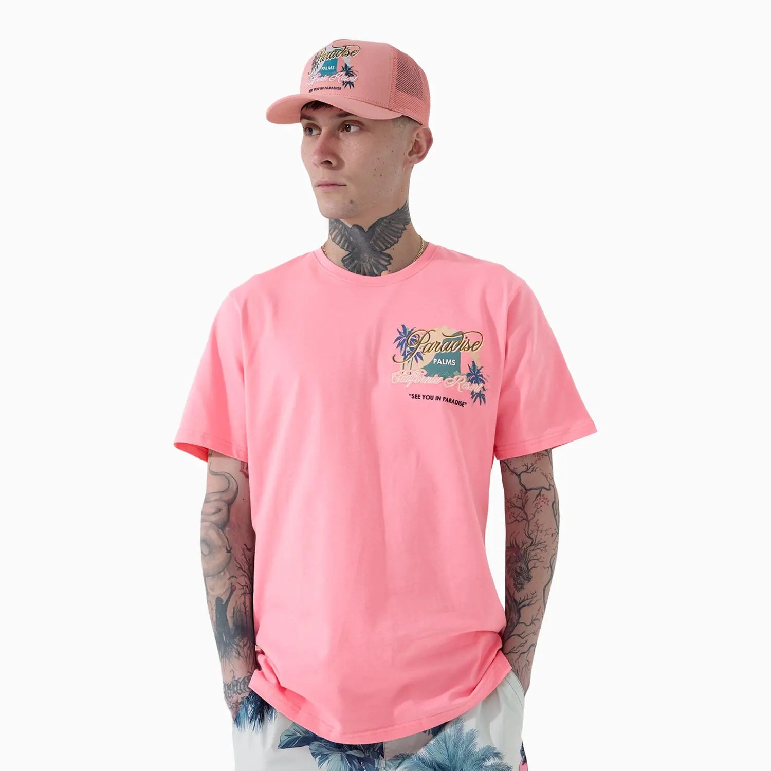 Men's Paradise Palms T-Shirt and Shorts Outfit Jordan Craig - Tops and Bottoms USA