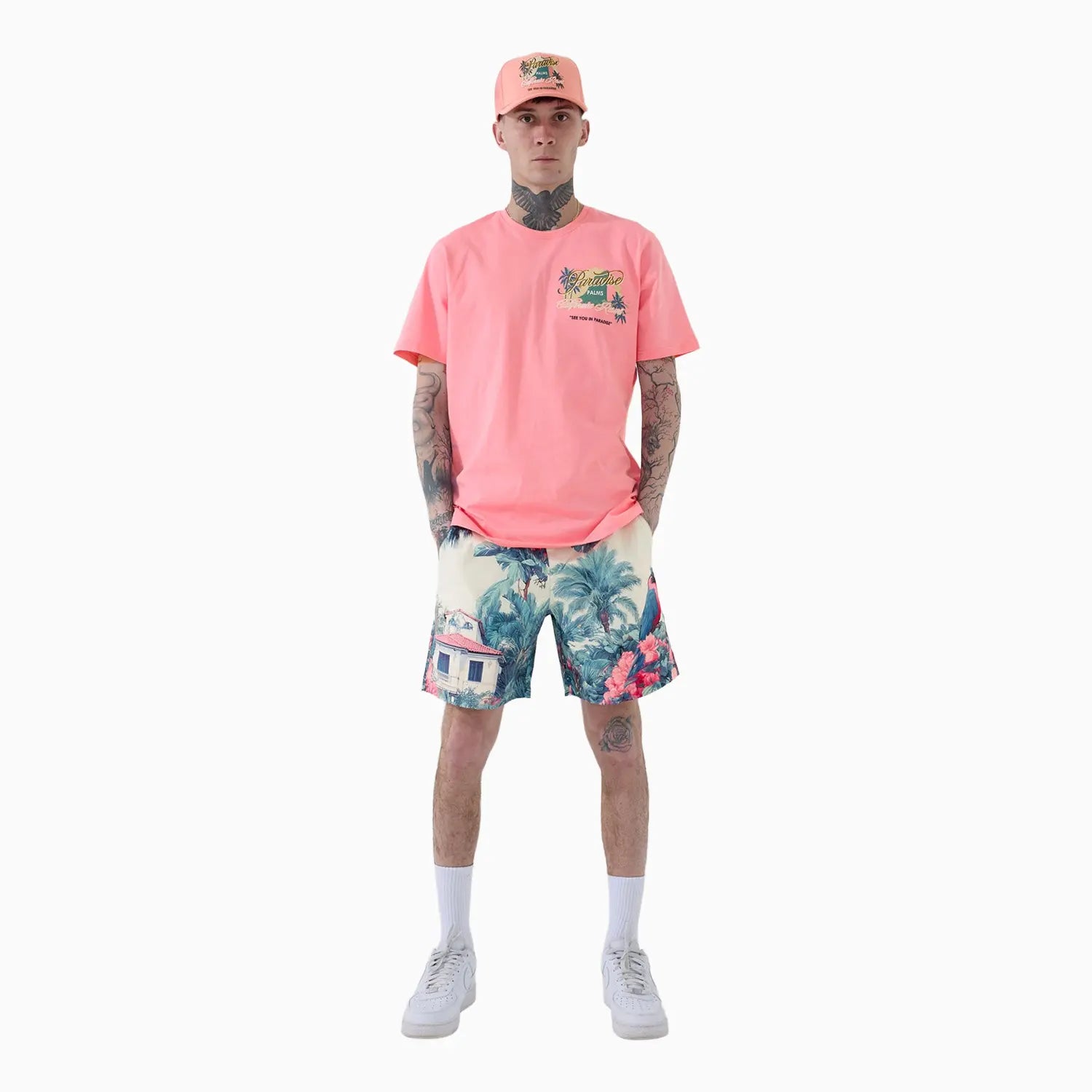 Men's Paradise Palms T-Shirt and Shorts Outfit Jordan Craig - Tops and Bottoms USA
