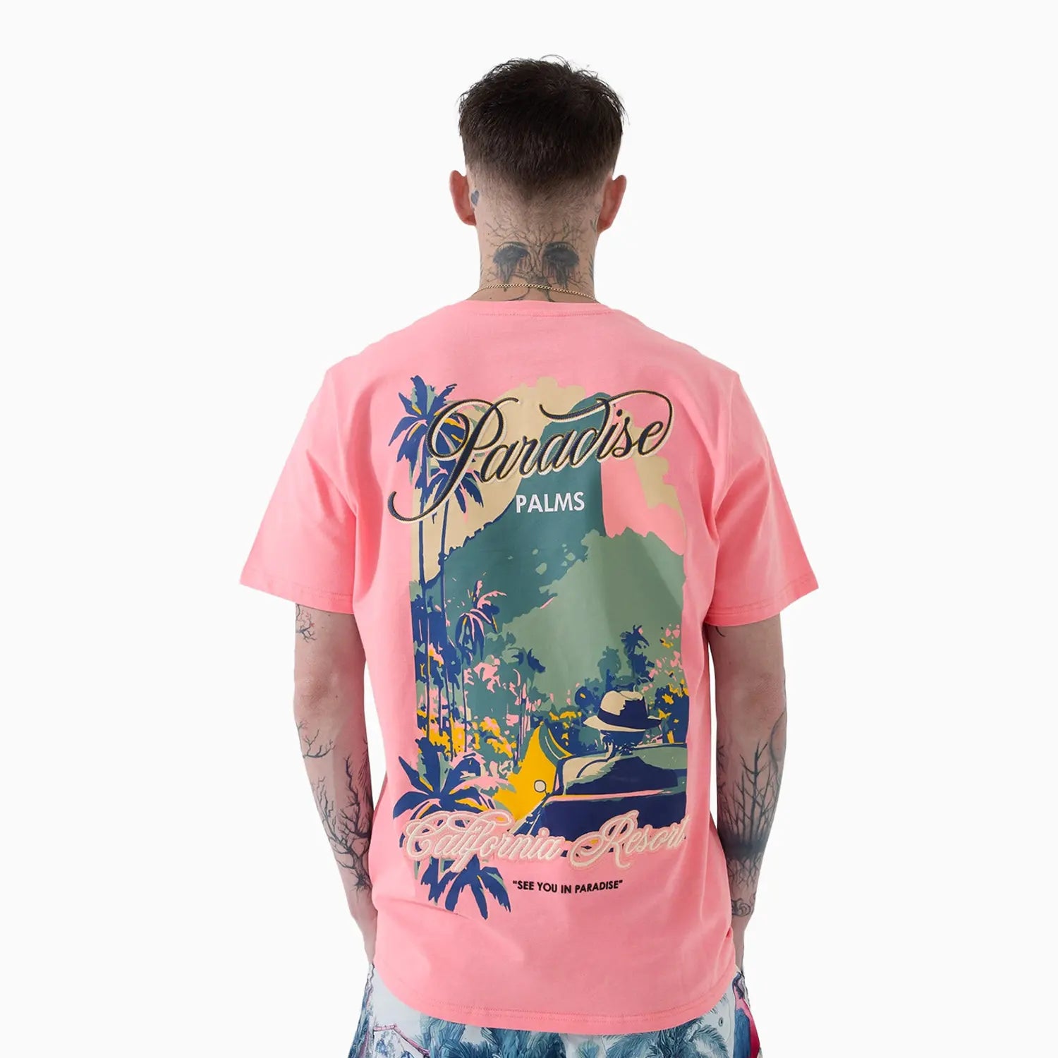 Men's Paradise Palms T-Shirt and Shorts Outfit Jordan Craig - Tops and Bottoms USA