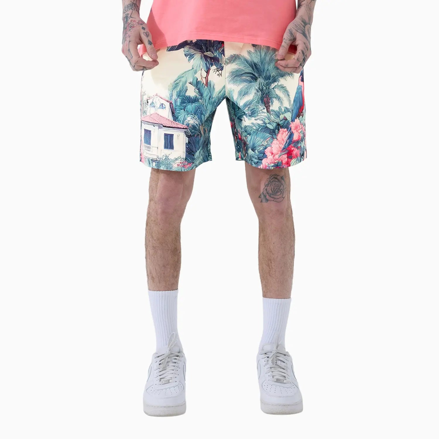 Men's Paradise Palms T-Shirt and Shorts Outfit Jordan Craig - Tops and Bottoms USA