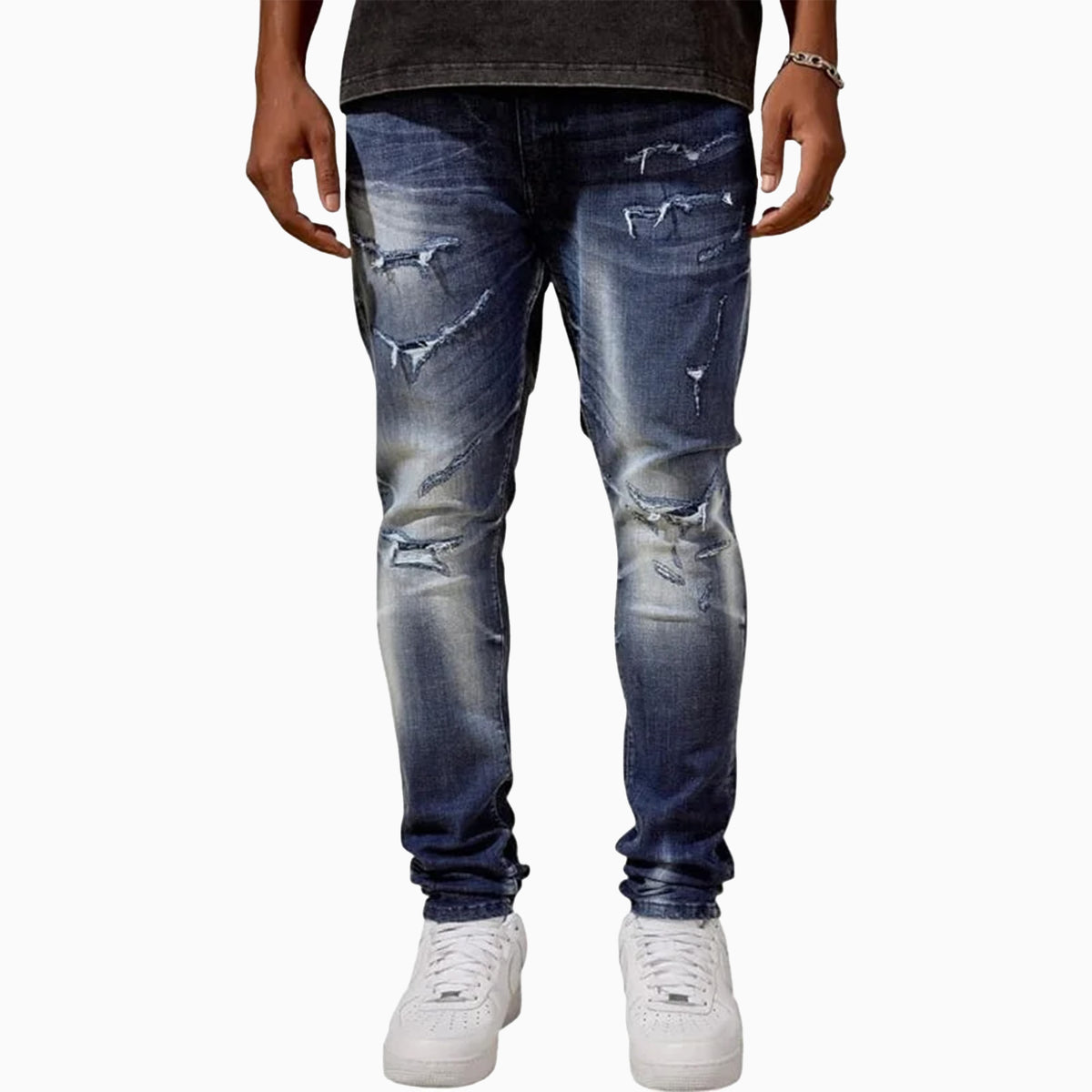 Men's Sean Slim Taper Fit Geostorm Denim Pant Jordan Craig - Tops and Bottoms USA