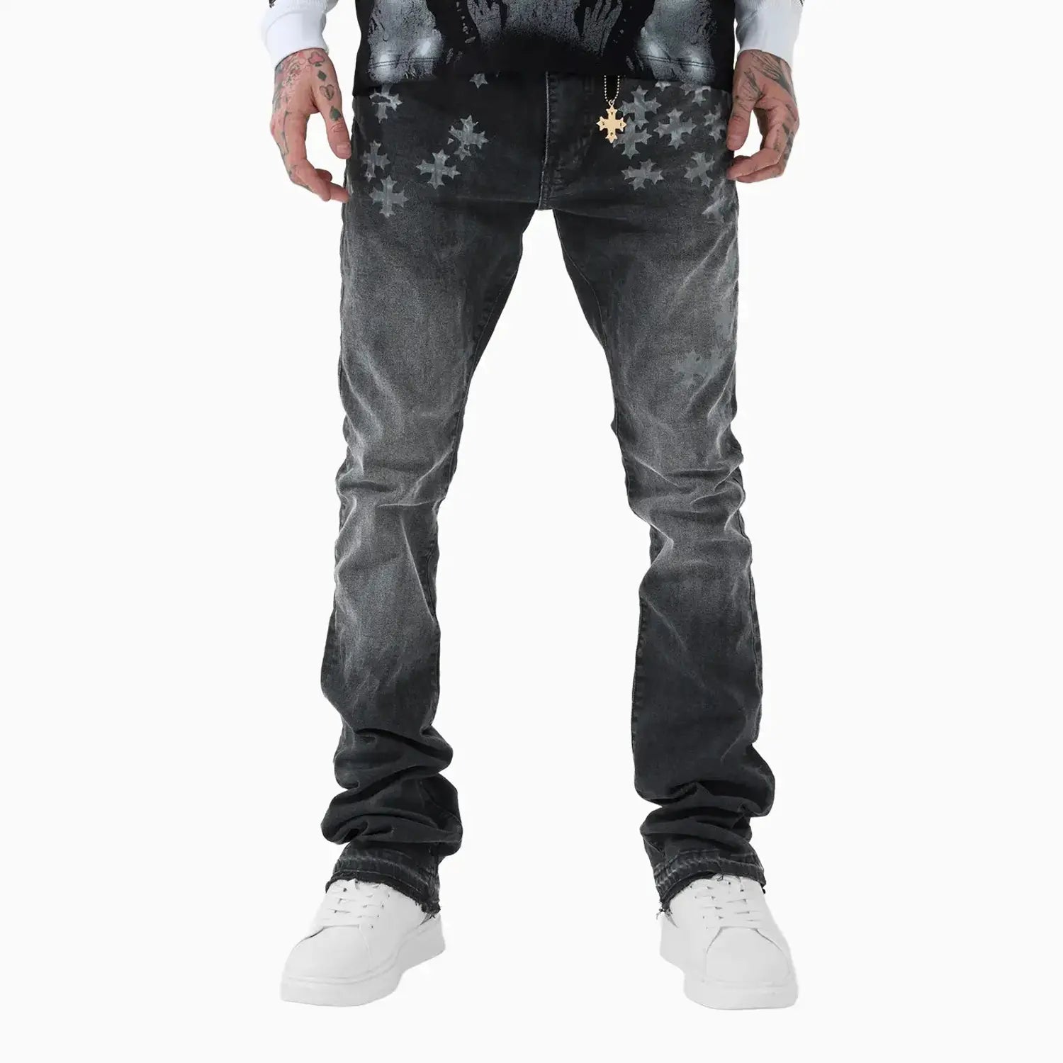 Men's Super Skinny Stacked Forbidden Fruit Denim Pant