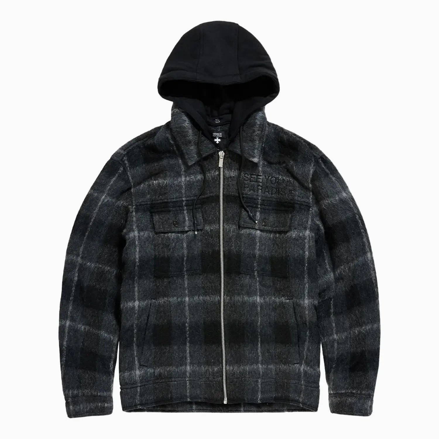 Men's SYIP Flannel Over Shirt With Hood