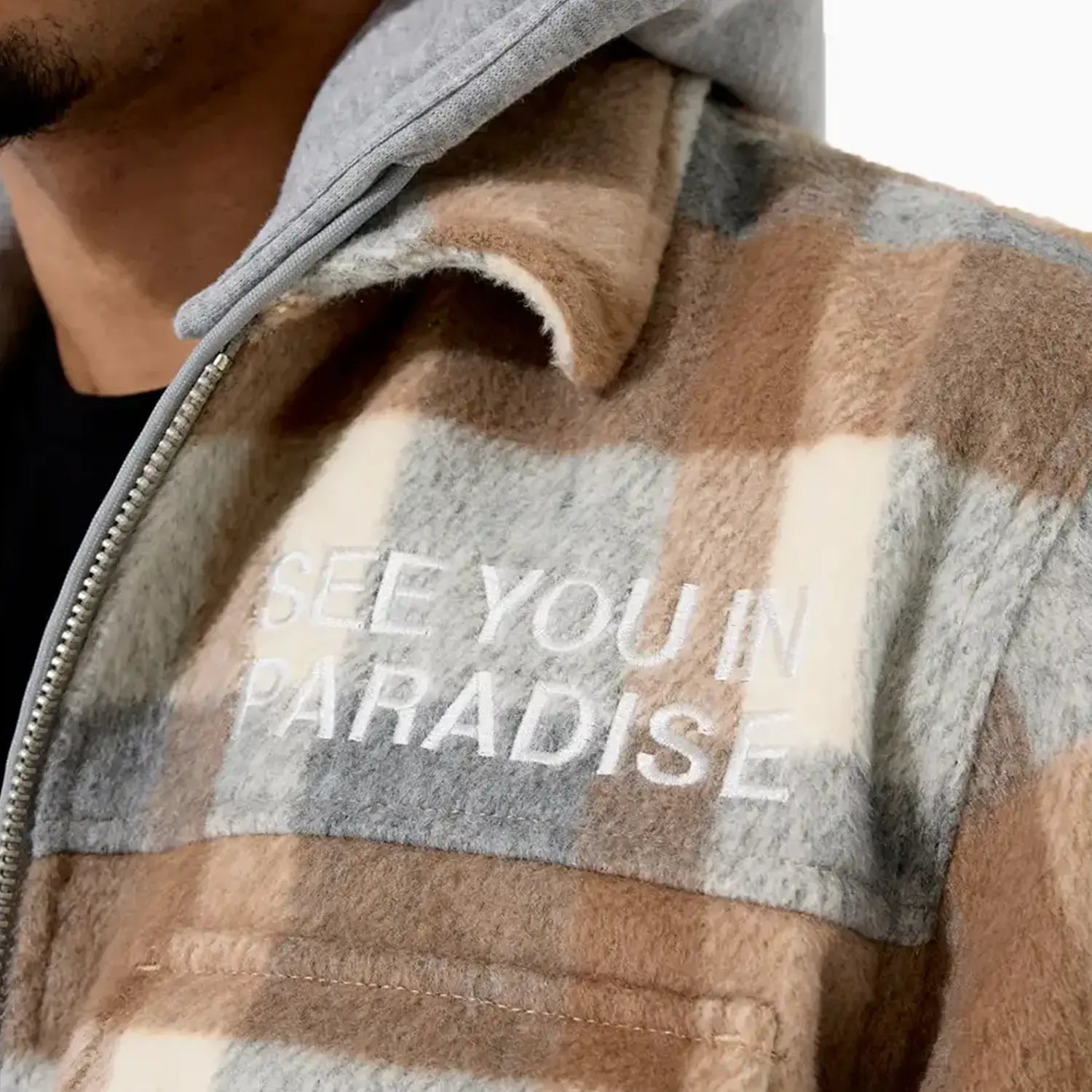 Men's SYIP Flannel Over Shirt With Hood