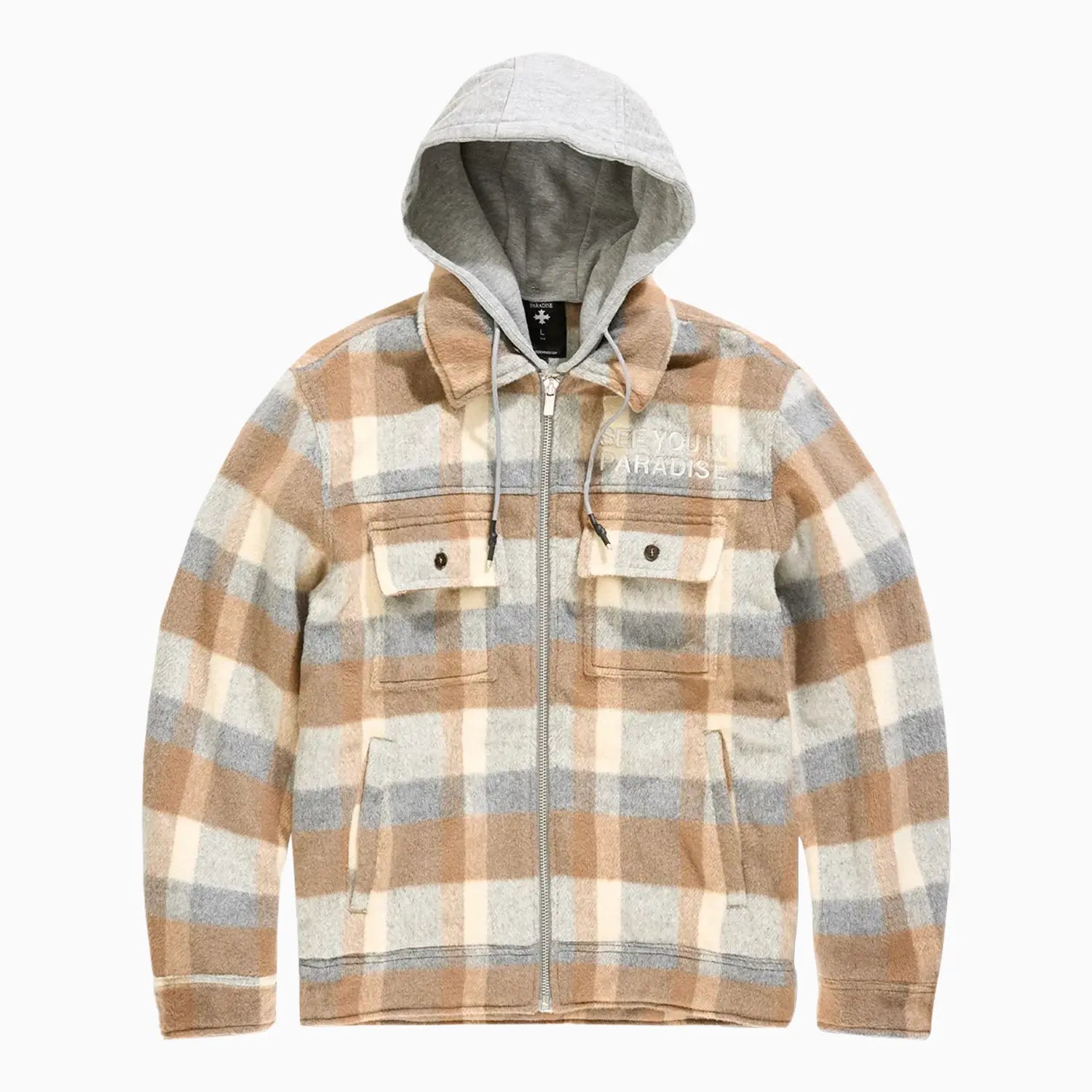 Men's SYIP Flannel Over Shirt With Hood