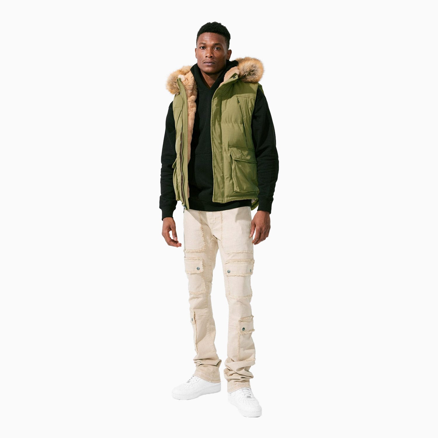 jordan-craig-mens-yukon-fur-lined-hooded-puffer-vest-9374v-armygreen