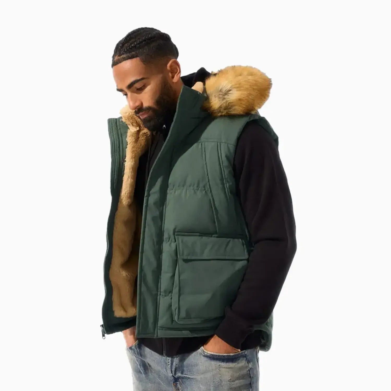 Jordan Craig Men's Yukon Fur Lined Puffer Vest
