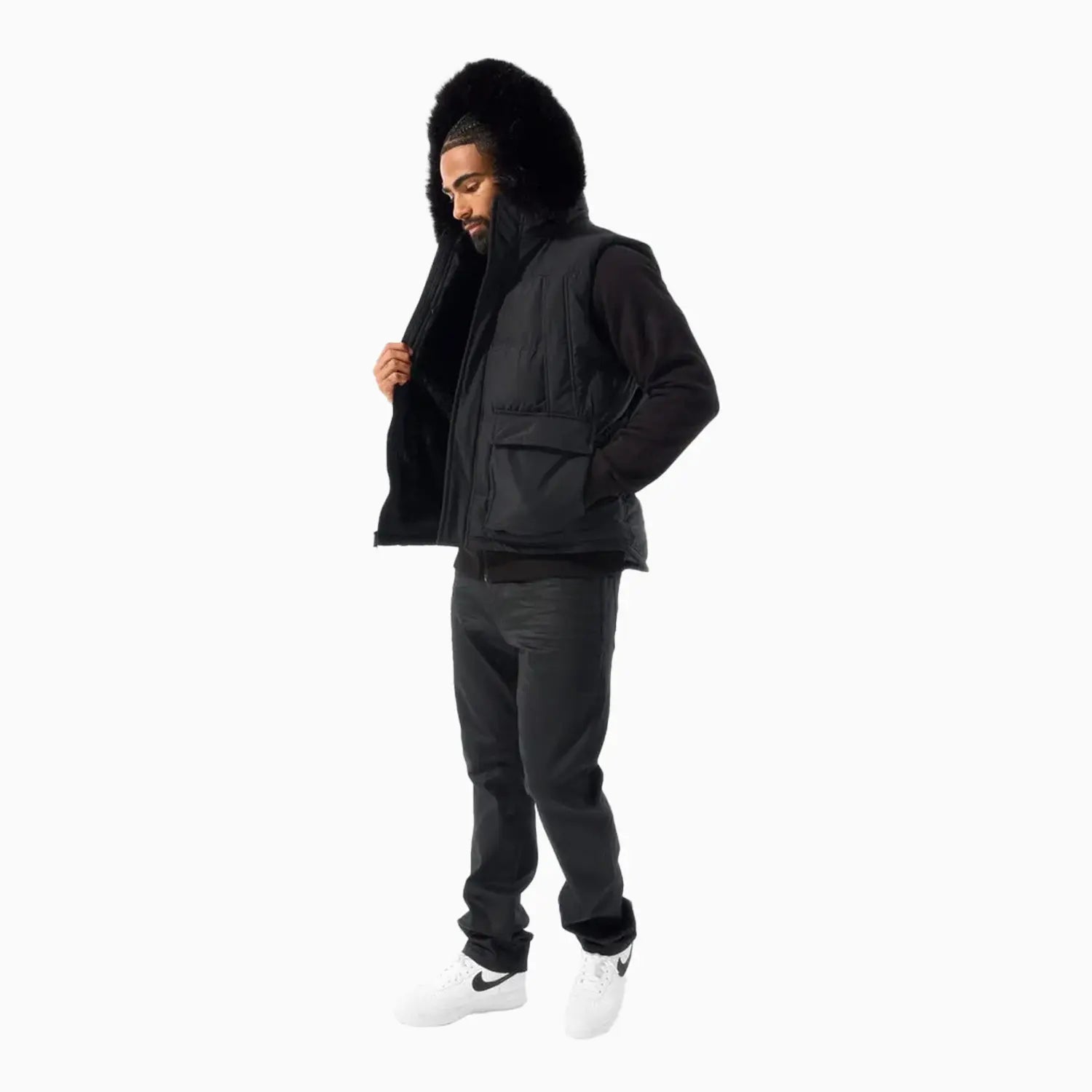 Men's Yukon Fur Lined Puffer Vest