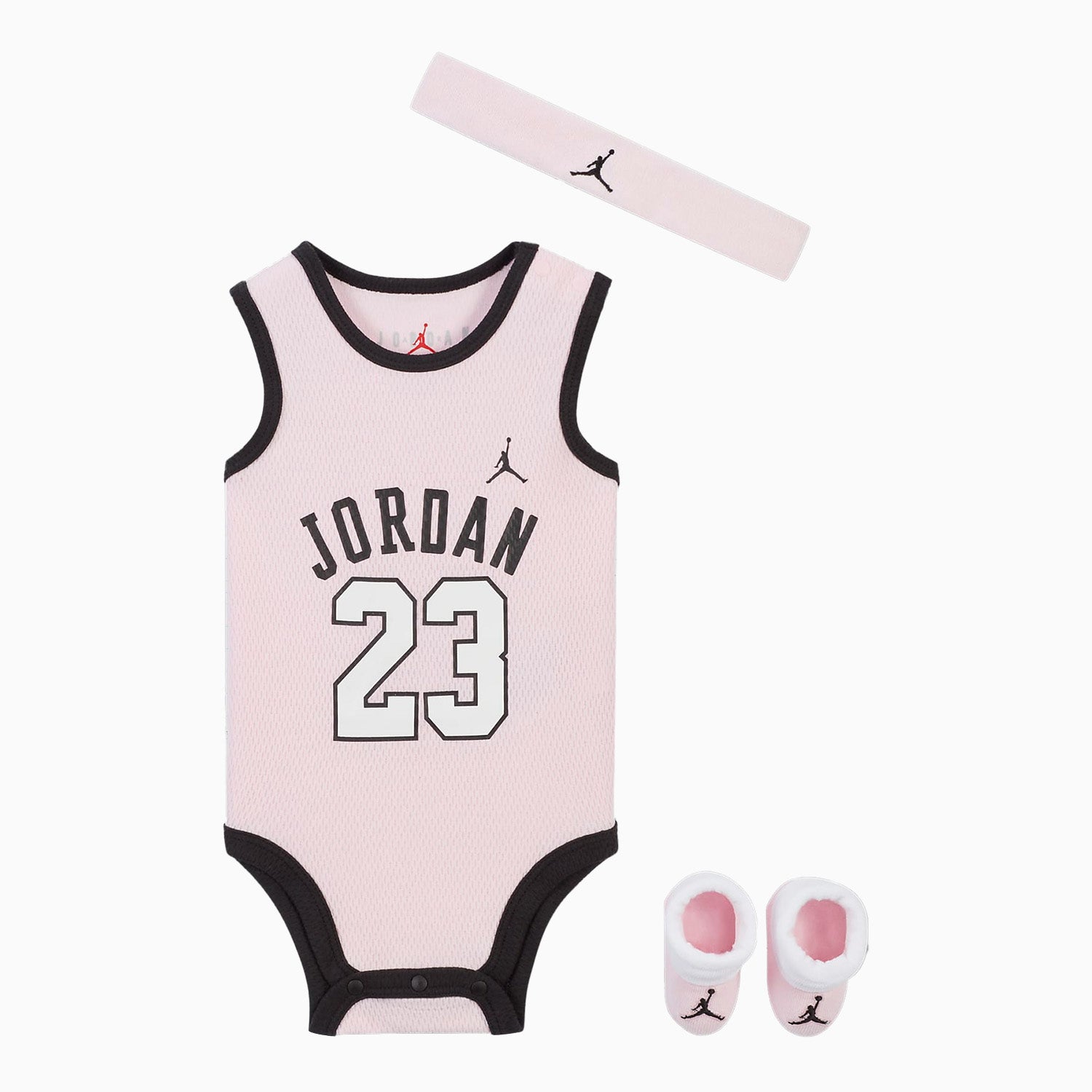 Jordan Haddad Kid's Jumpman 3-Piece Mesh Jersey Bodysuit Set Outfit