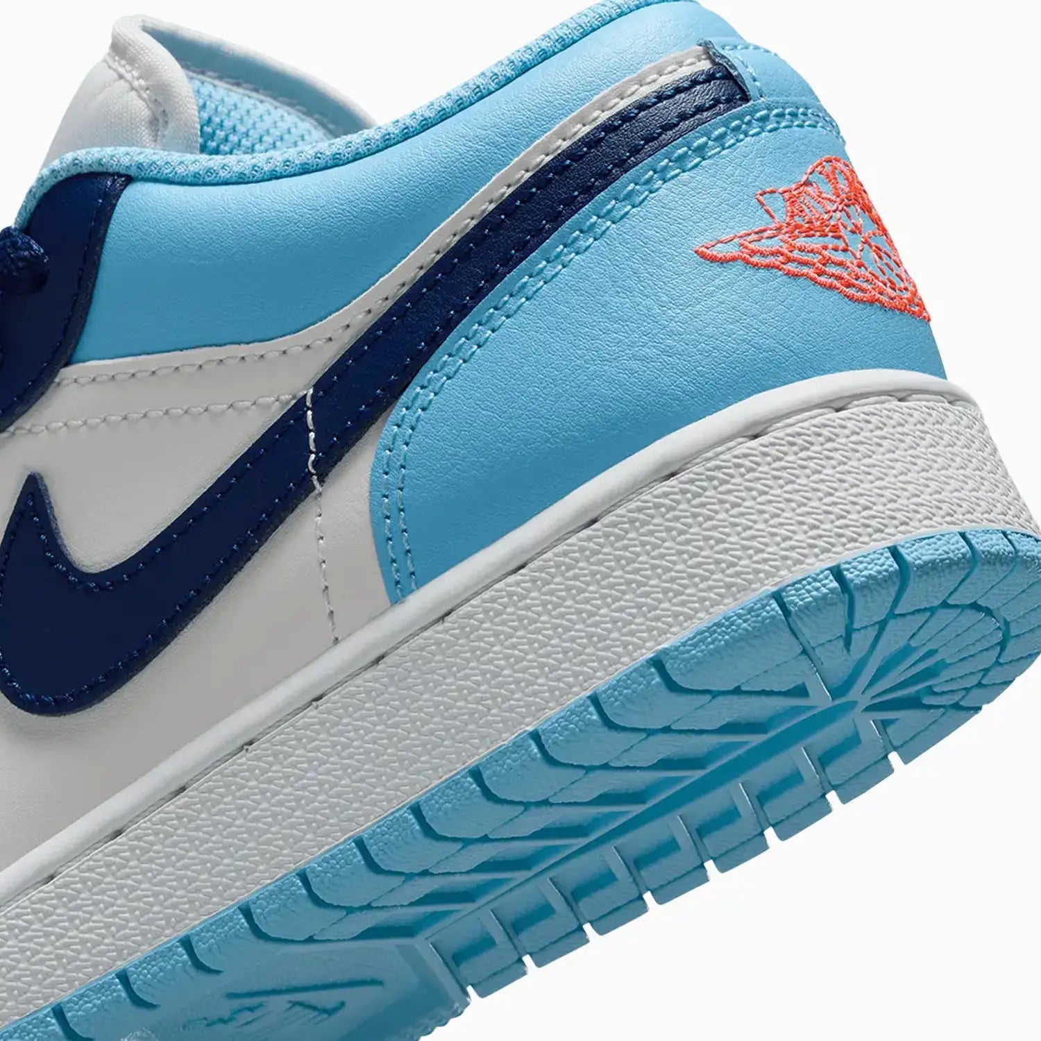 Kid's Air Jordan 1 Low "Sail Blue Chill" Grade School
