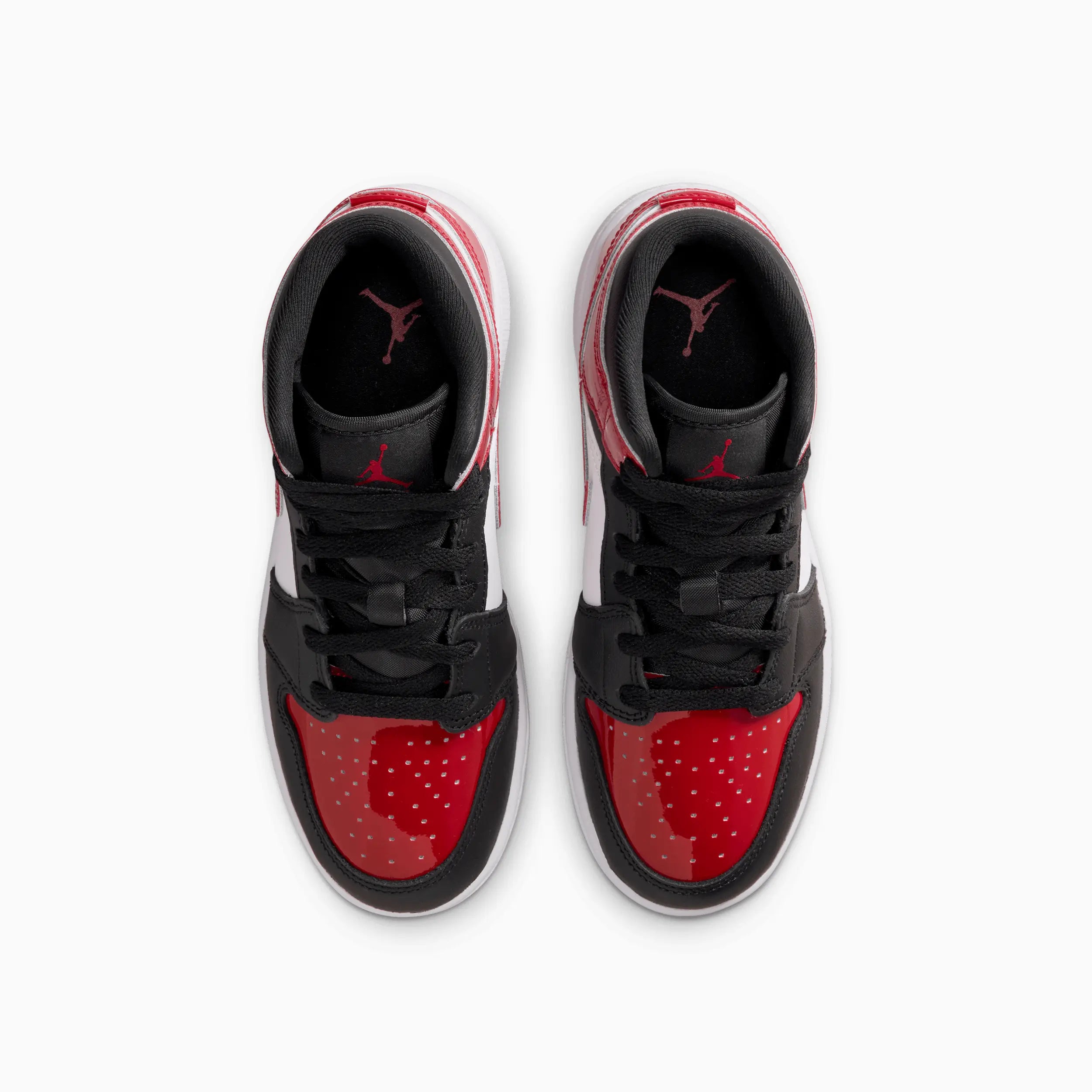 Kid's Air Jordan 1 Mid SE "Patent Bred Toe" Grade School