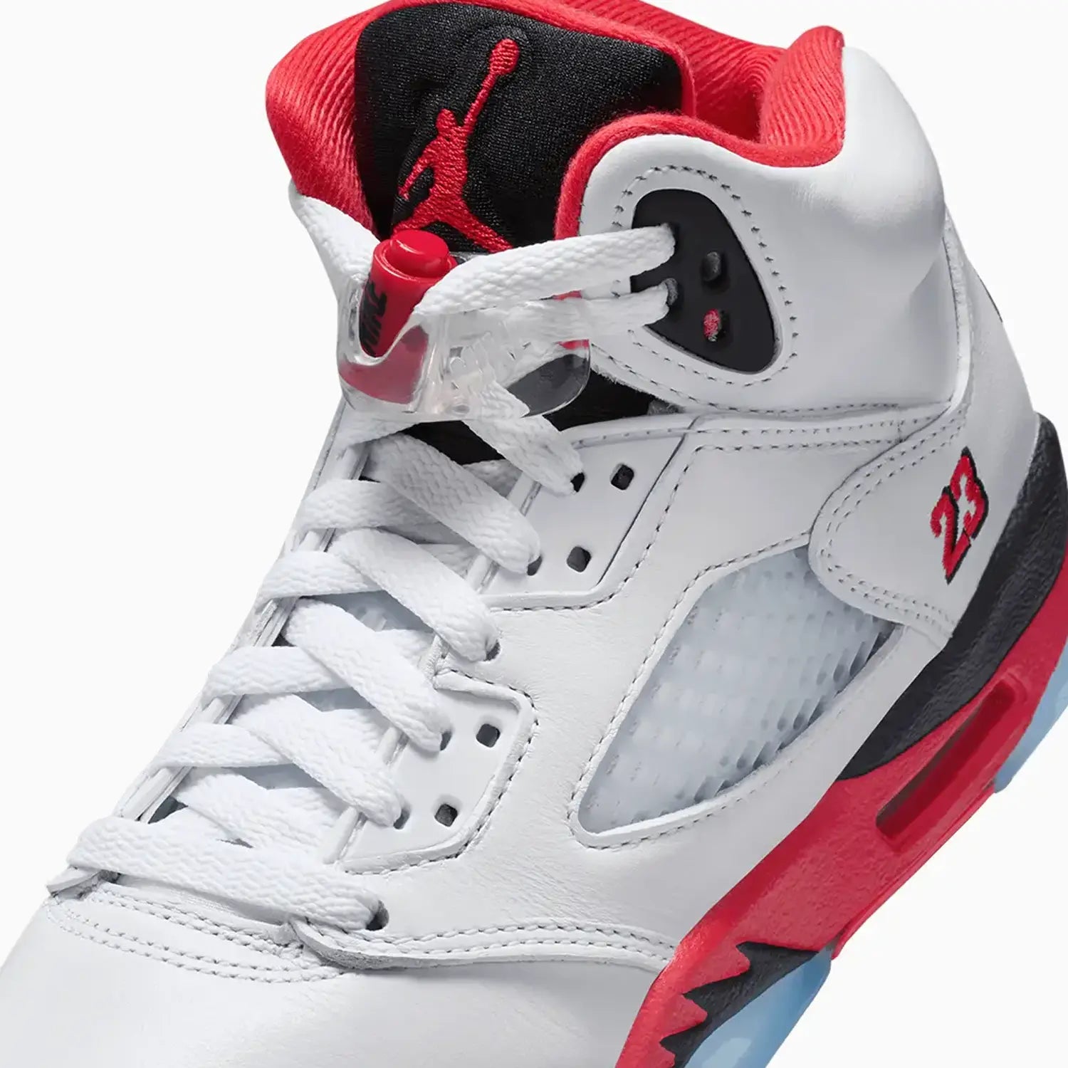 Kid's Air Jordan 5 Retro OG "Fire Red Black Tongue" Grade School