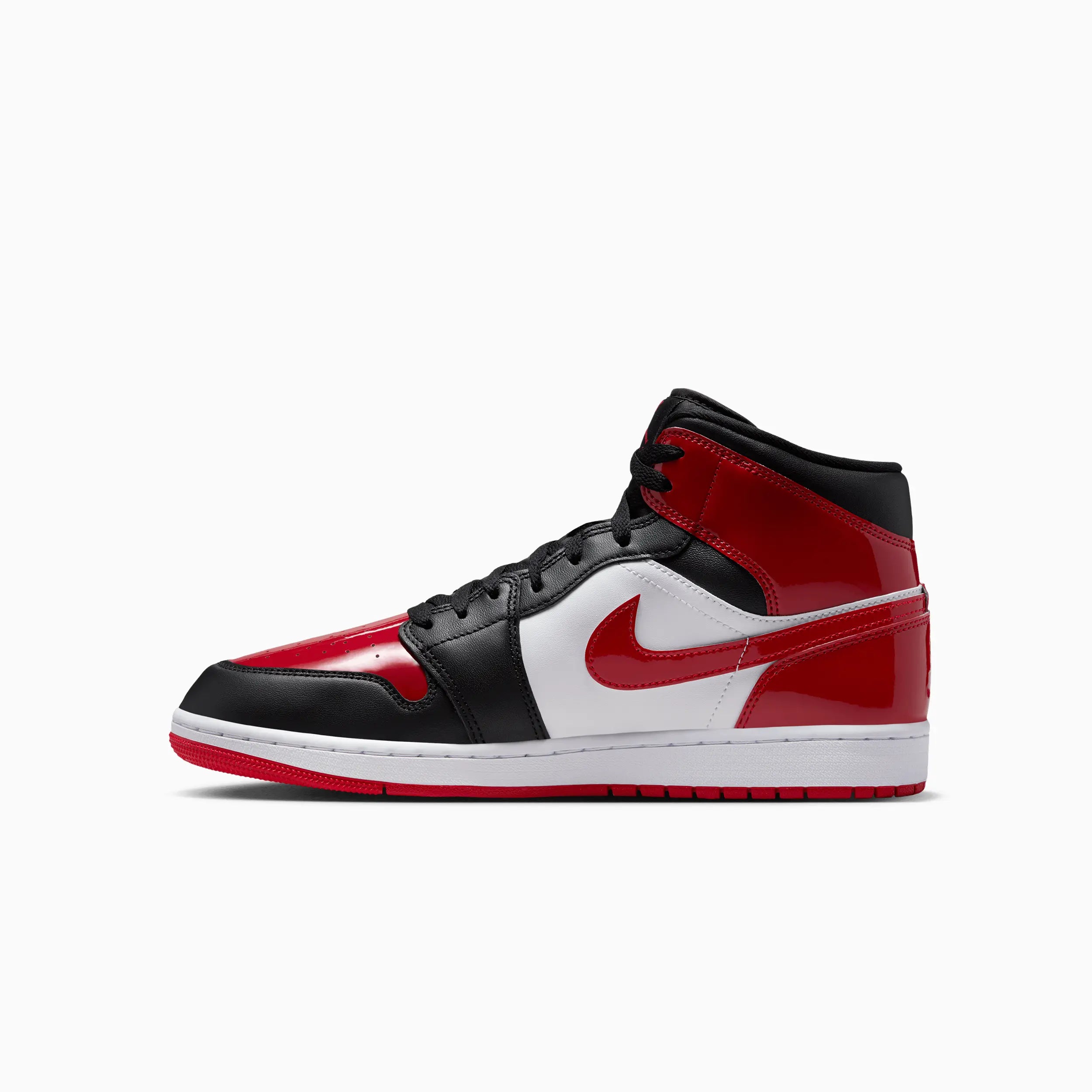 Men's Air Jordan 1 Mid SE "Patent Bred Toe"