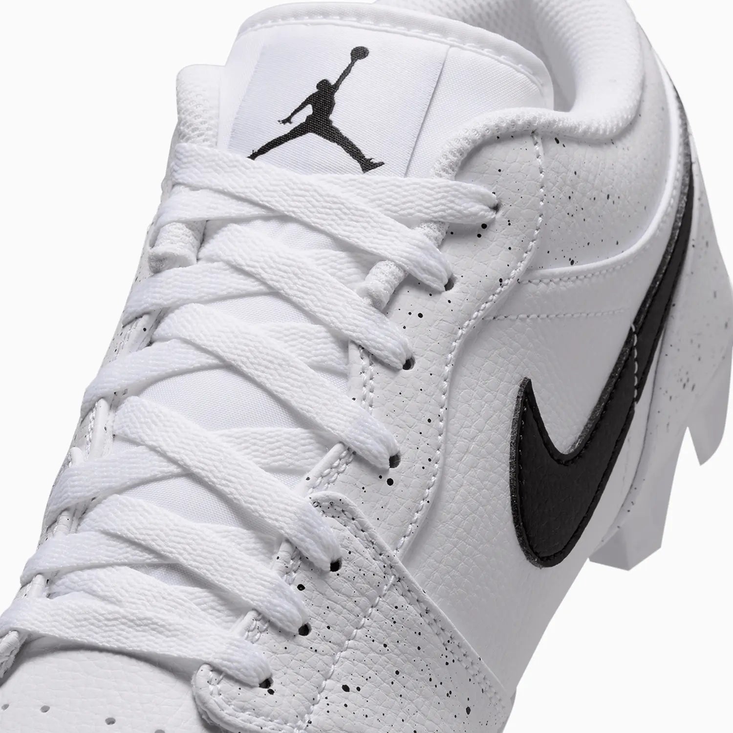 Men's Jordan 1 Low TD Cleat "White Black Splatter"