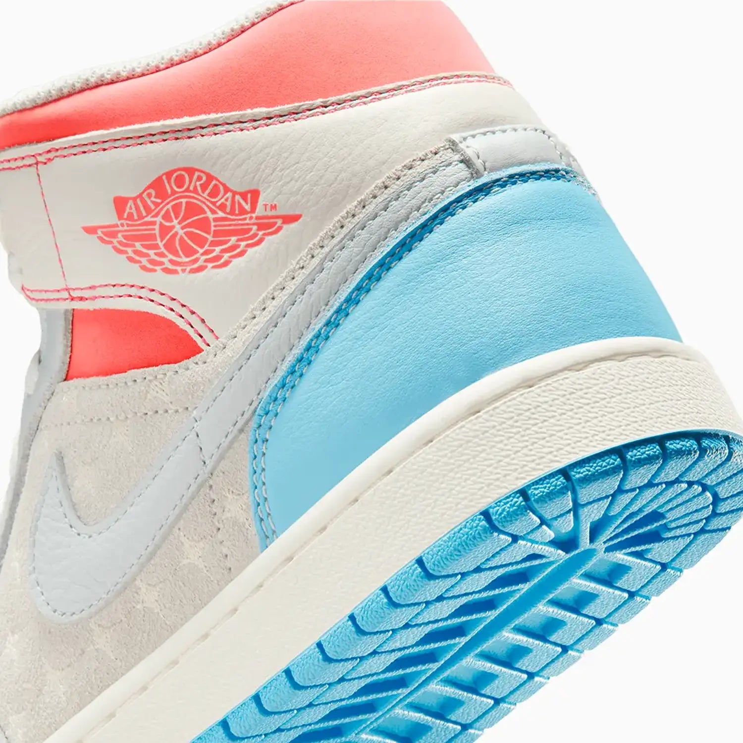 Women's Air Jordan 1 Mid "Sail Hot Lava Blue Chill"