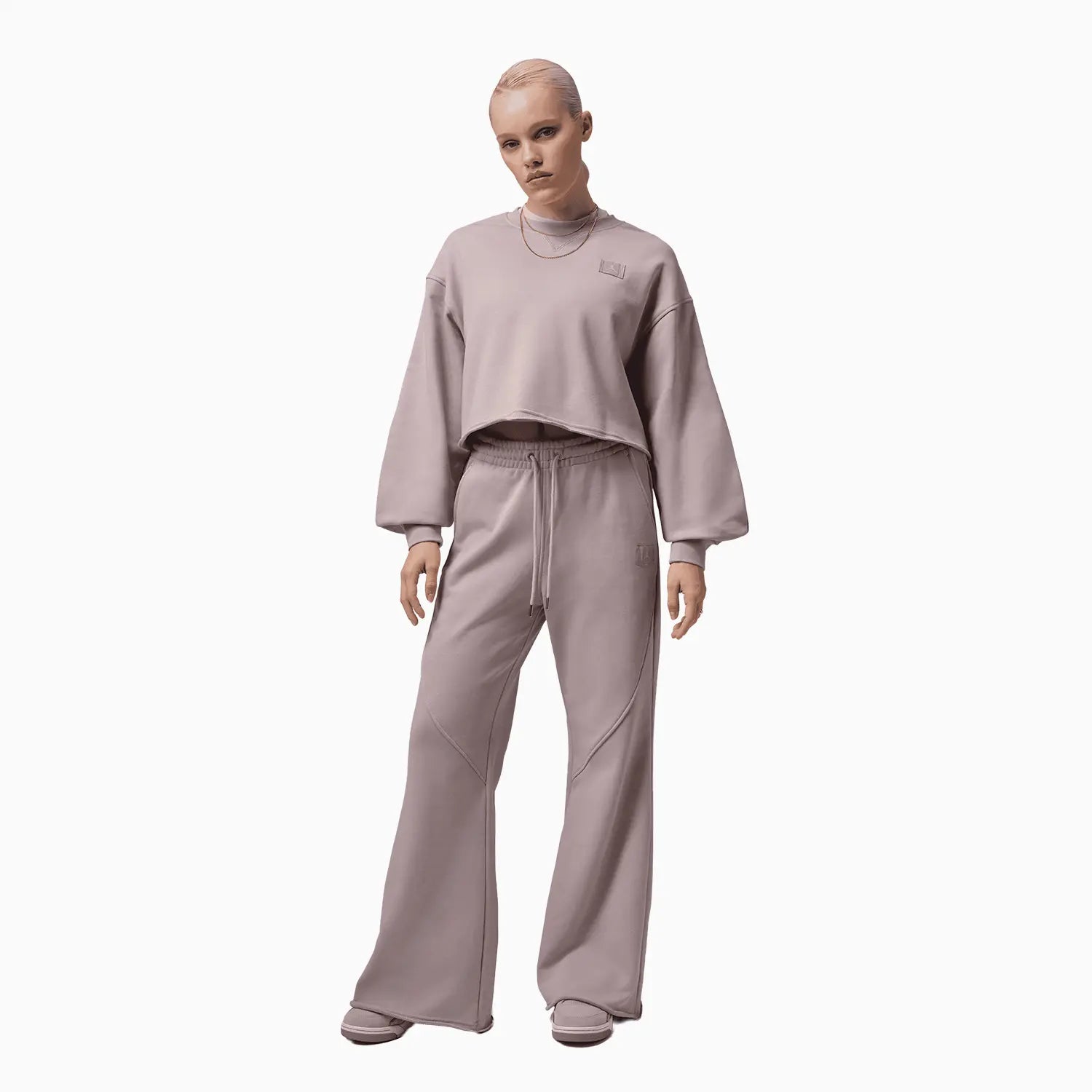 Women's Flight Cropped Fleece Open-Hem Outfit