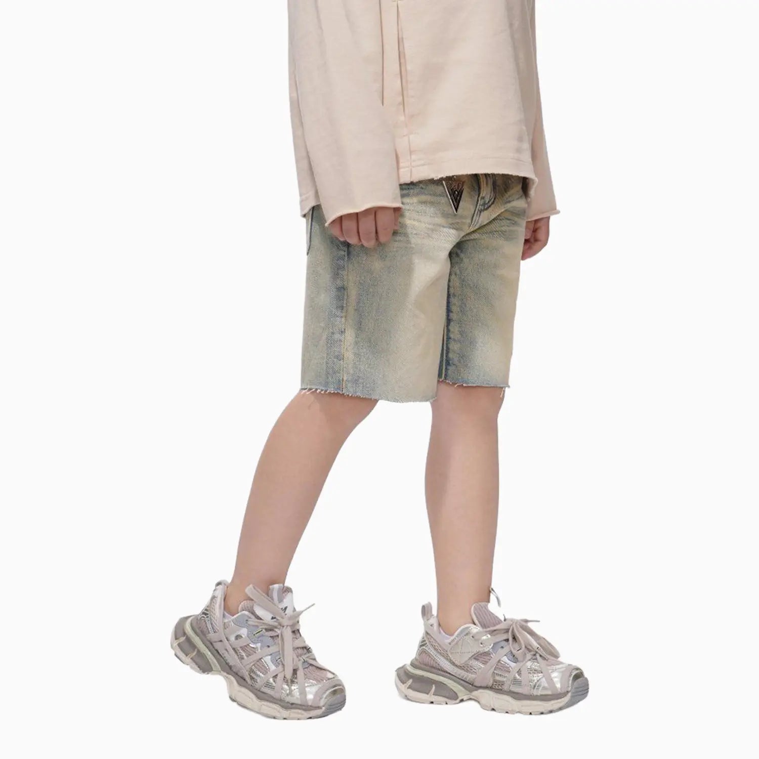 Kid's Denim Vintage Wash Shorts Valabasas - Tops and Bottoms USA