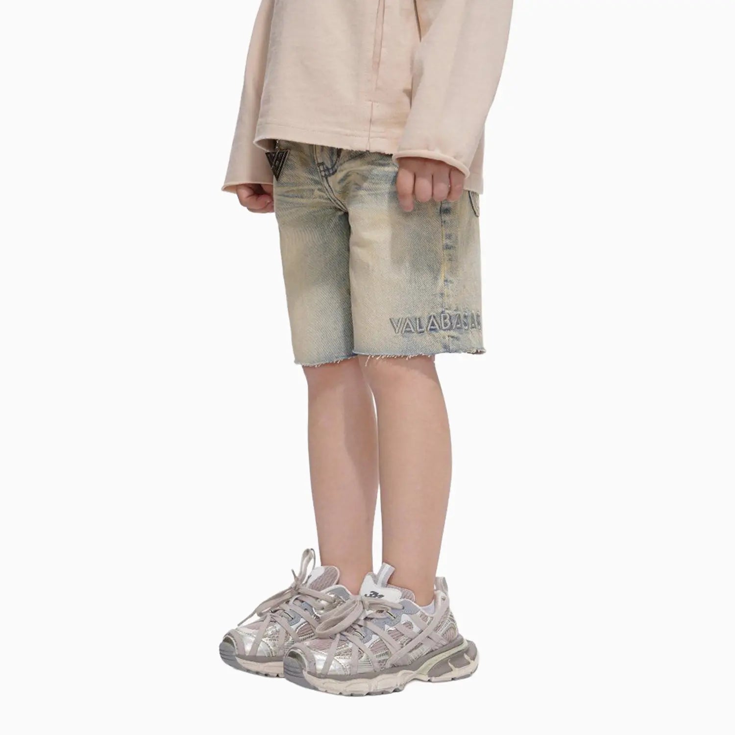 Kid's Denim Vintage Wash Shorts Valabasas - Tops and Bottoms USA