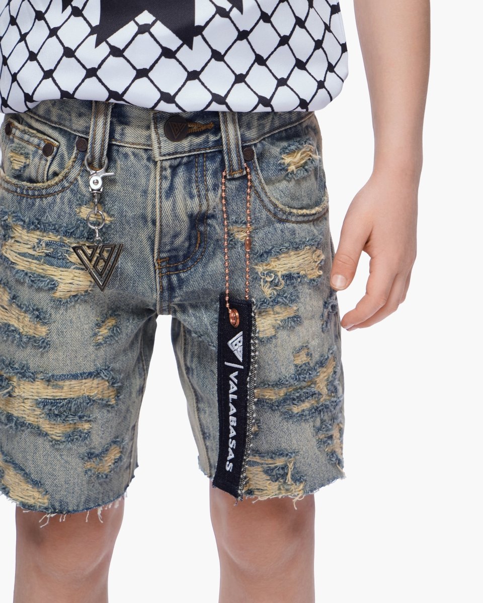 Kid's Incise Denim Shorts