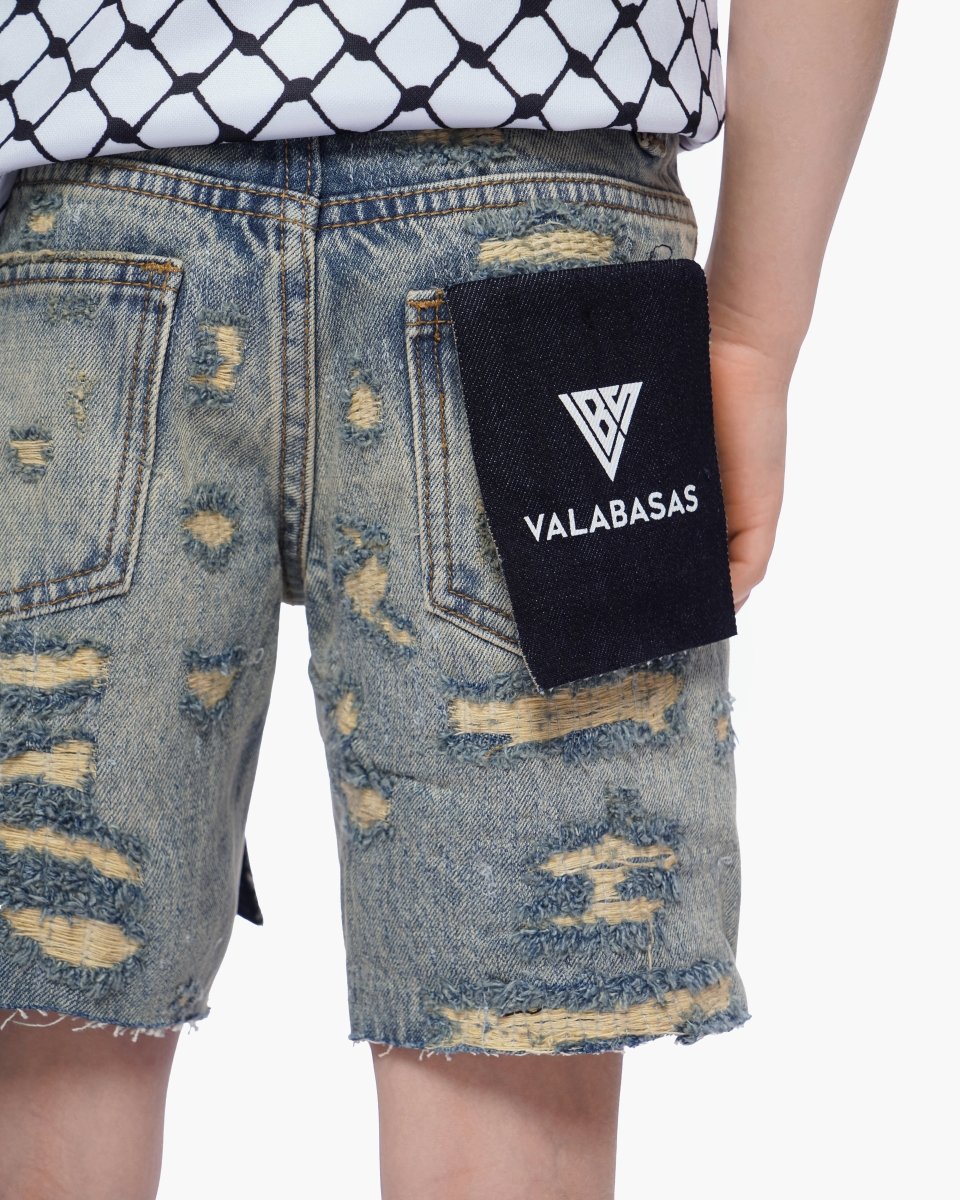 Kid's Incise Denim Shorts