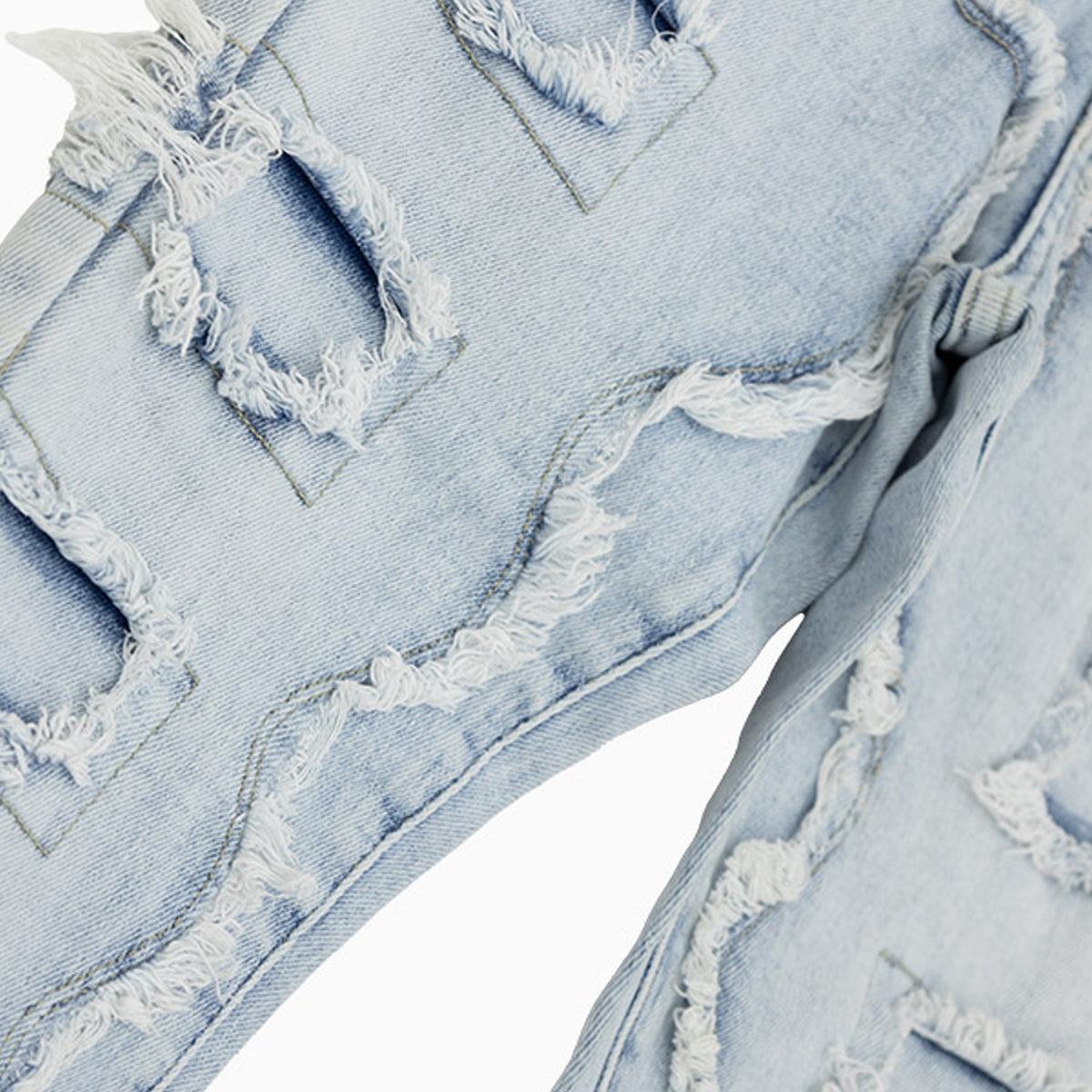 Men's Premium Stacked Rips Slim Denim Pant