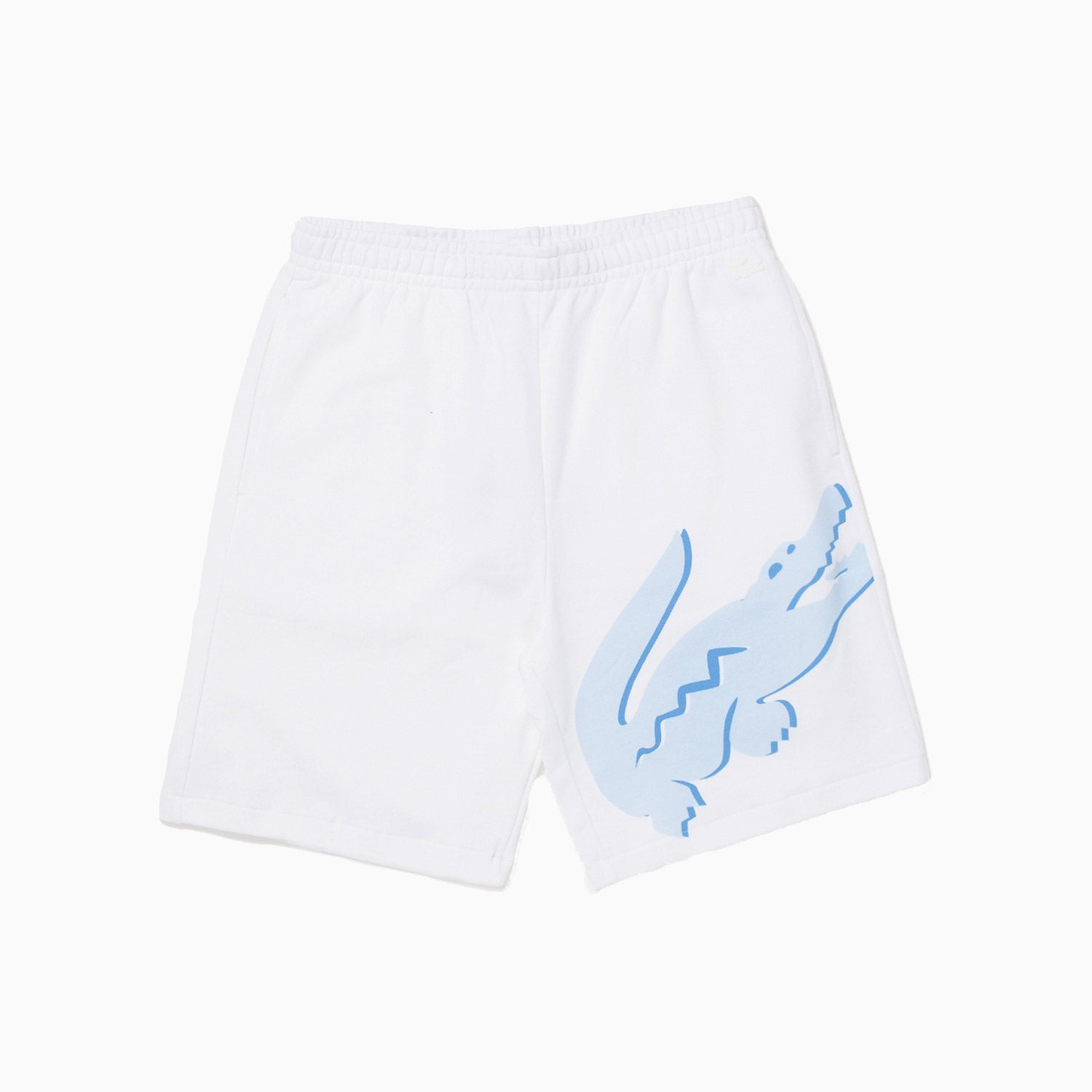 Lacoste Men's Oversized Crocodile Print Organic Cotton Fleece Shorts