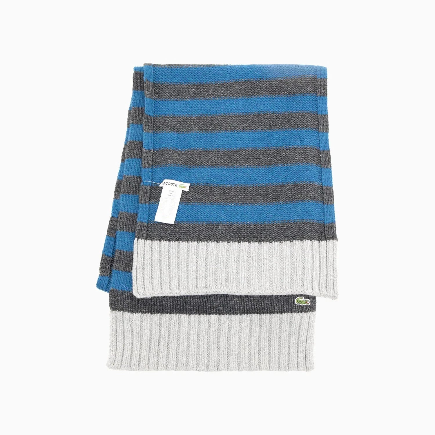 Ribbed Crocodile Wool Scarf