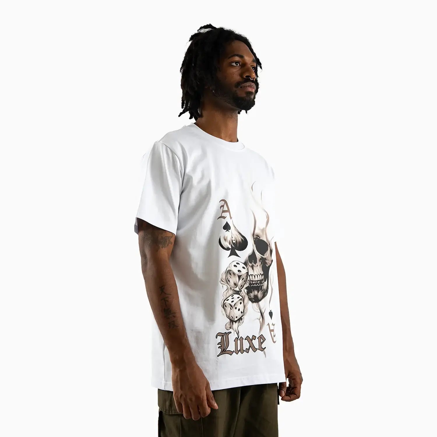 Men's Ace of Spades Skull Graphic Short Sleeve T-Shirt Luxe - Tops and Bottoms USA