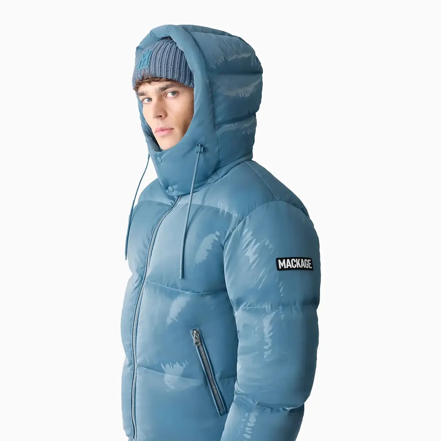 Men's KENT-GLO High-Gloss Hooded Down Jacket