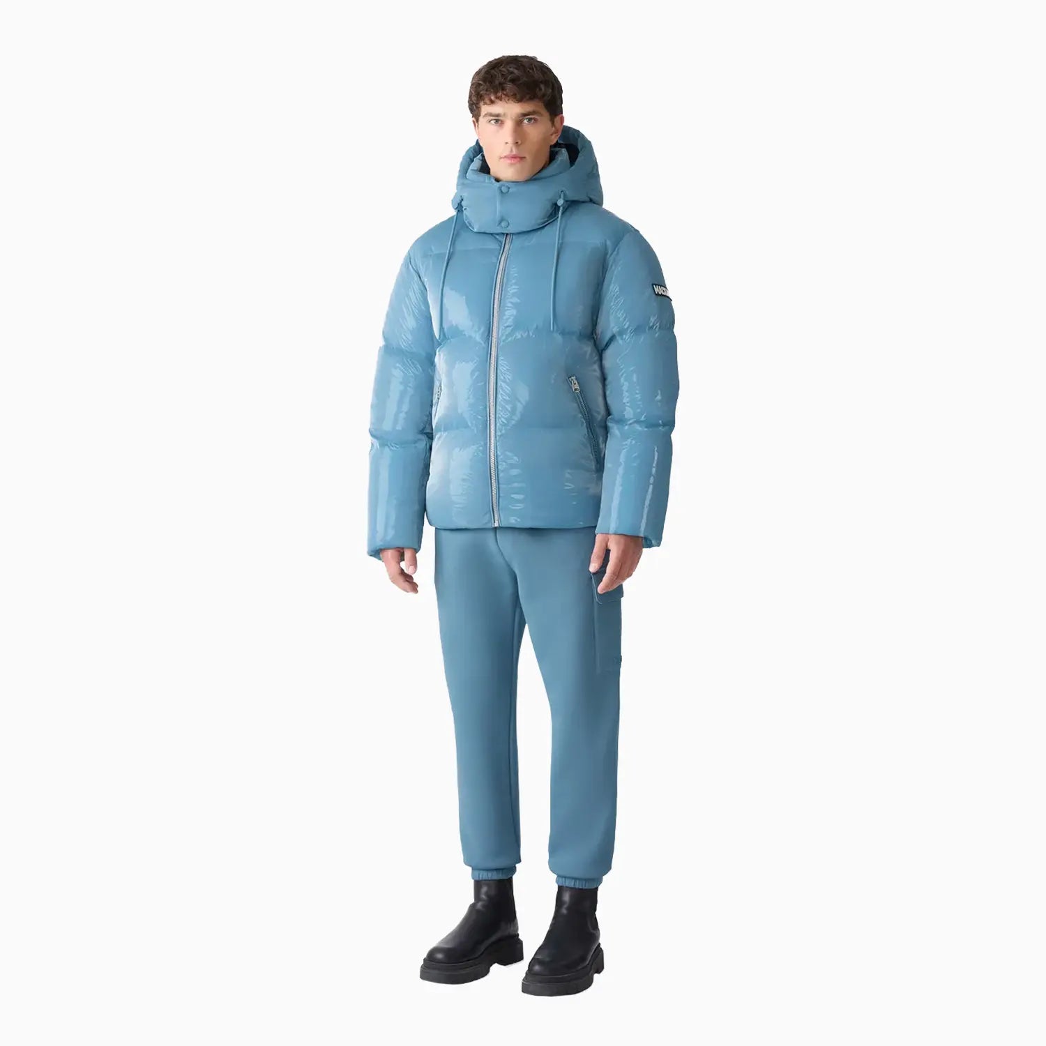 Men's KENT-GLO High-Gloss Hooded Down Jacket