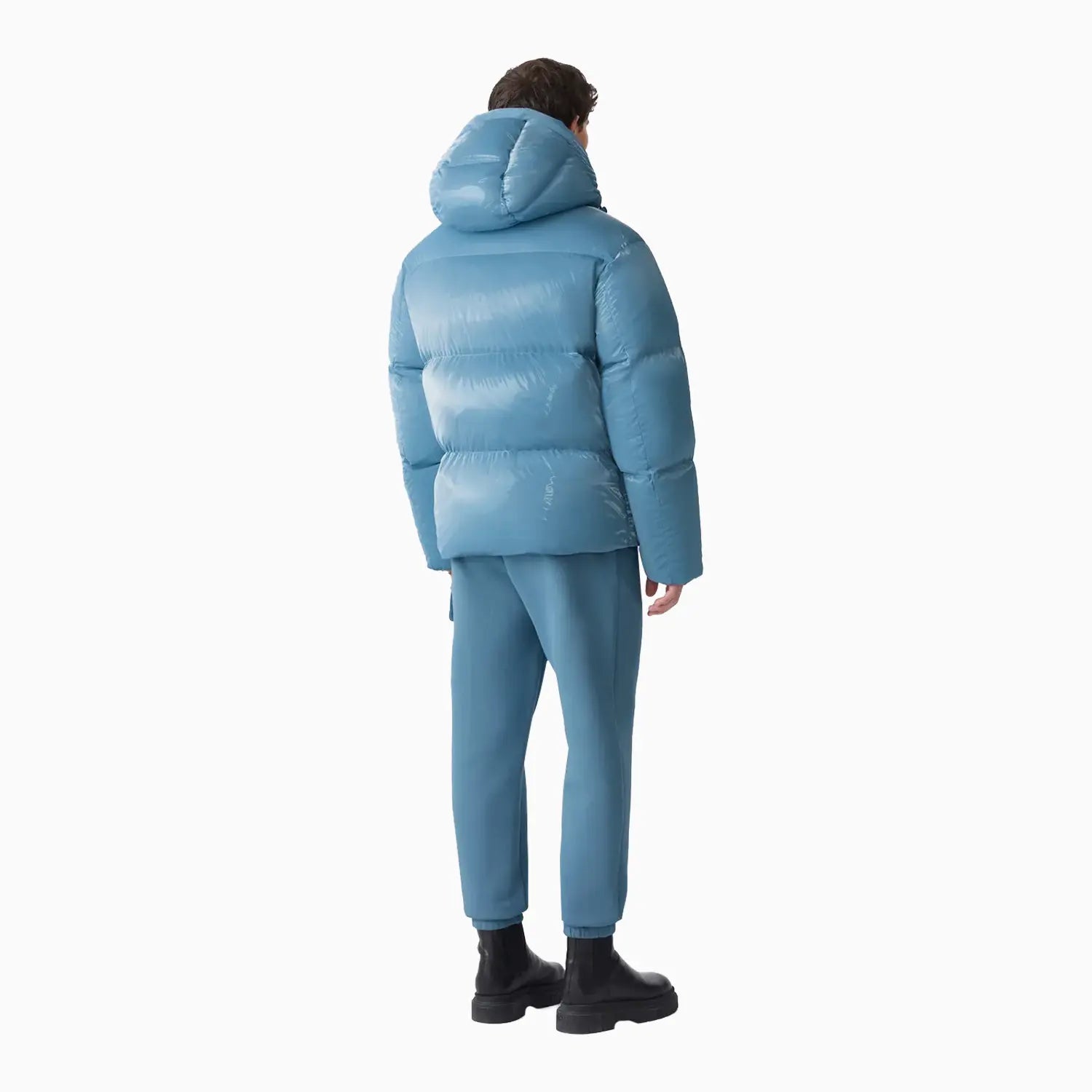 Men's KENT-GLO High-Gloss Hooded Down Jacket