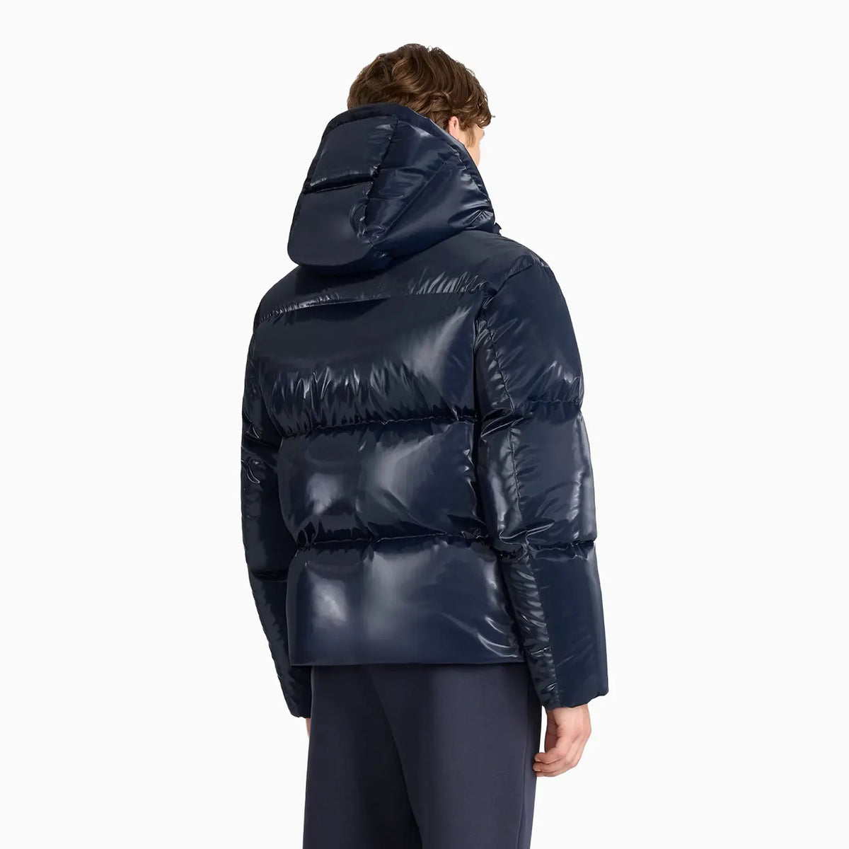 Men's KENT-GLO High-Gloss Removable Hooded Down Jacket
