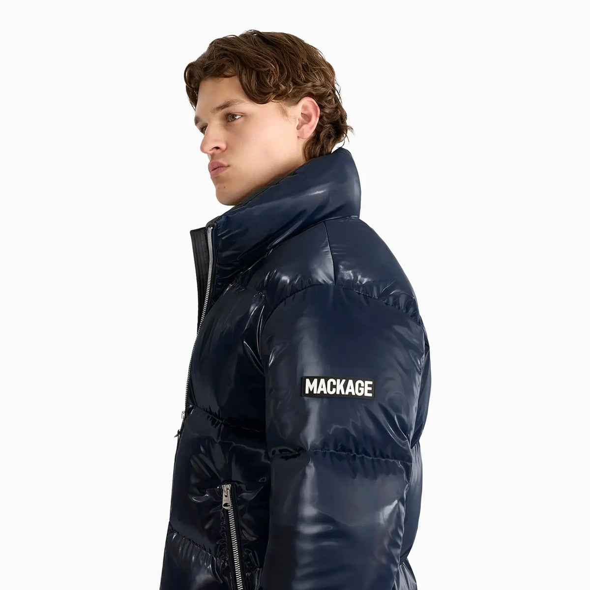 Men's KENT-GLO High-Gloss Removable Hooded Down Jacket