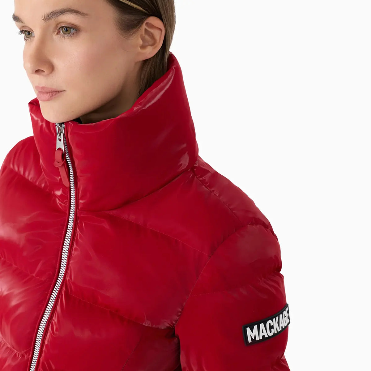 Women's MADALYN-GLO High-Gloss Down Jacket With Removable Hood