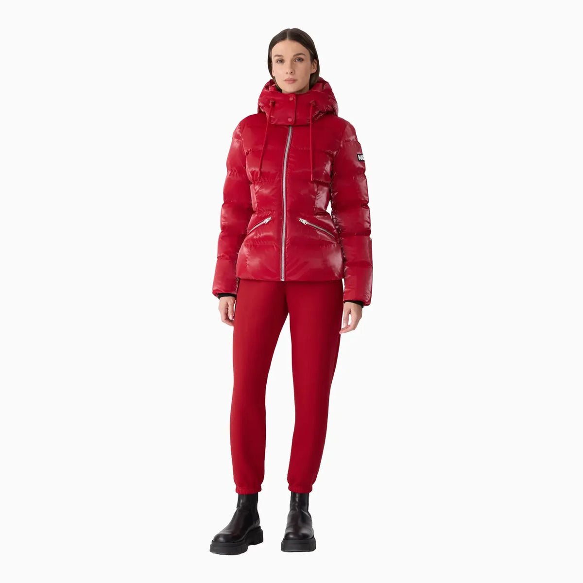 Women's MADALYN-GLO High-Gloss Down Jacket With Removable Hood